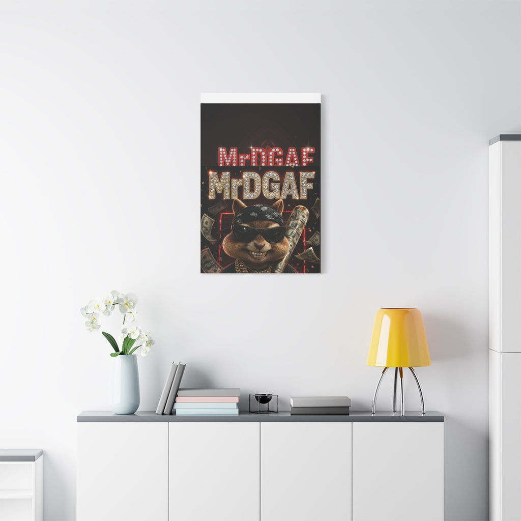 Dark Cardinal Bunny Canvas Print — Gothic Rabbit Wall Art