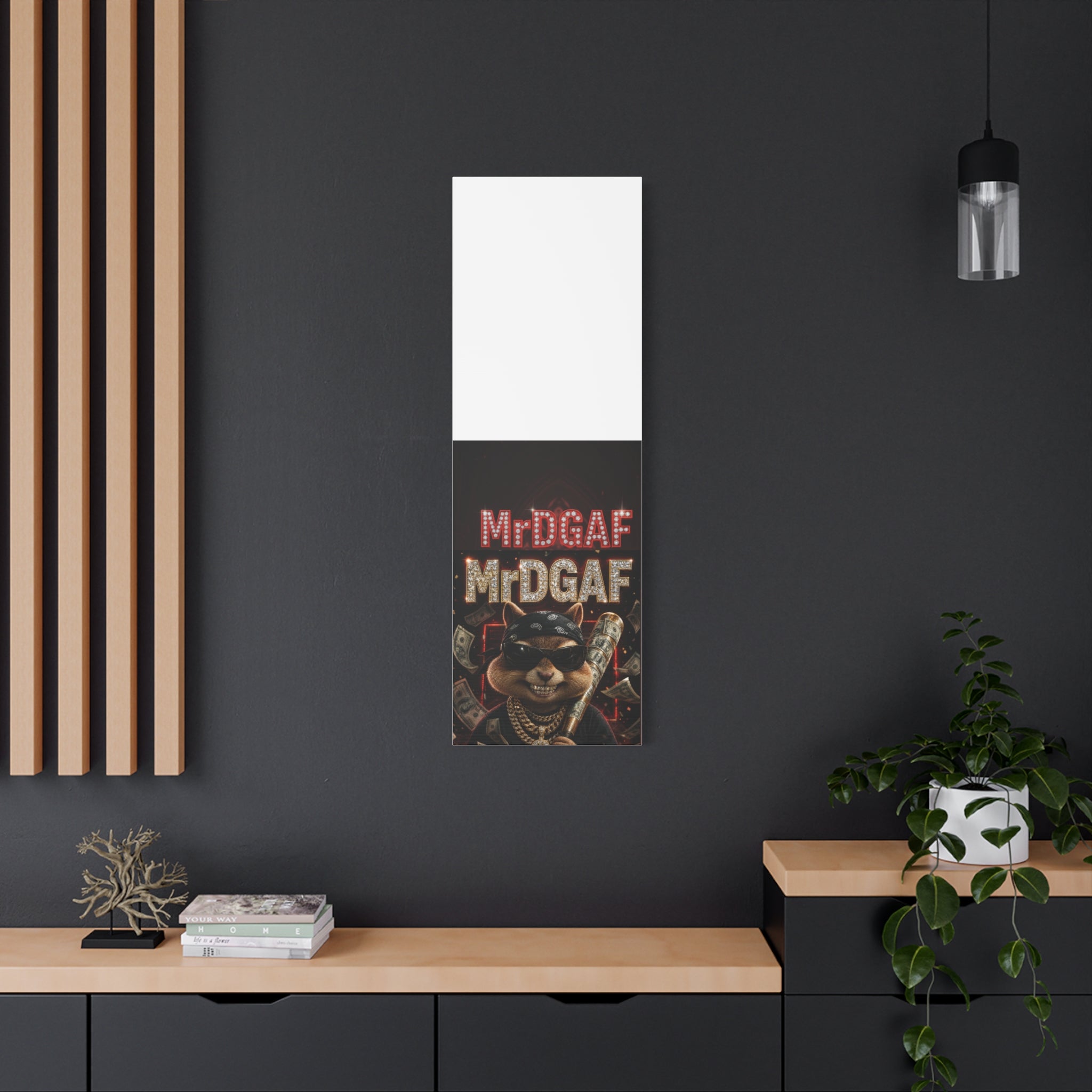 Dark Cardinal Bunny Canvas Print — Gothic Rabbit Wall Art