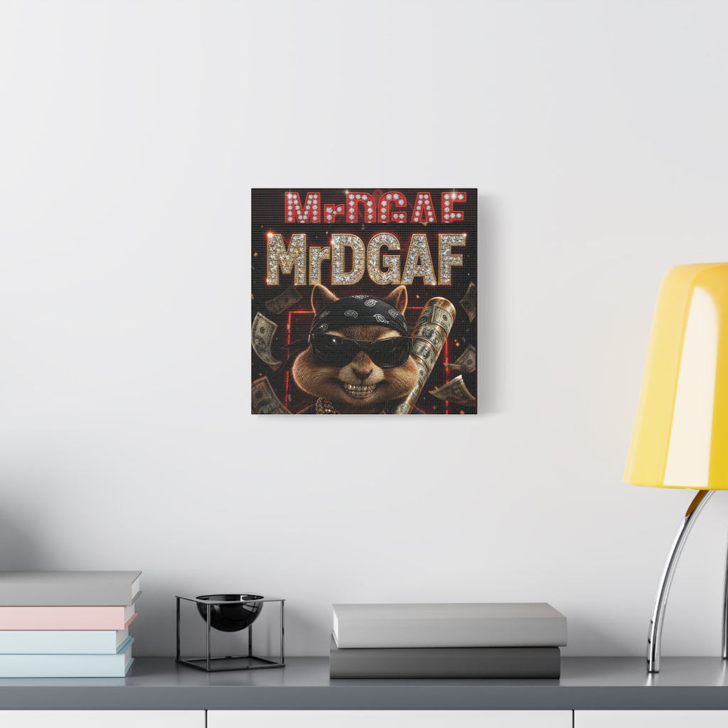Dark Cardinal Bunny Canvas Print — Gothic Rabbit Wall Art