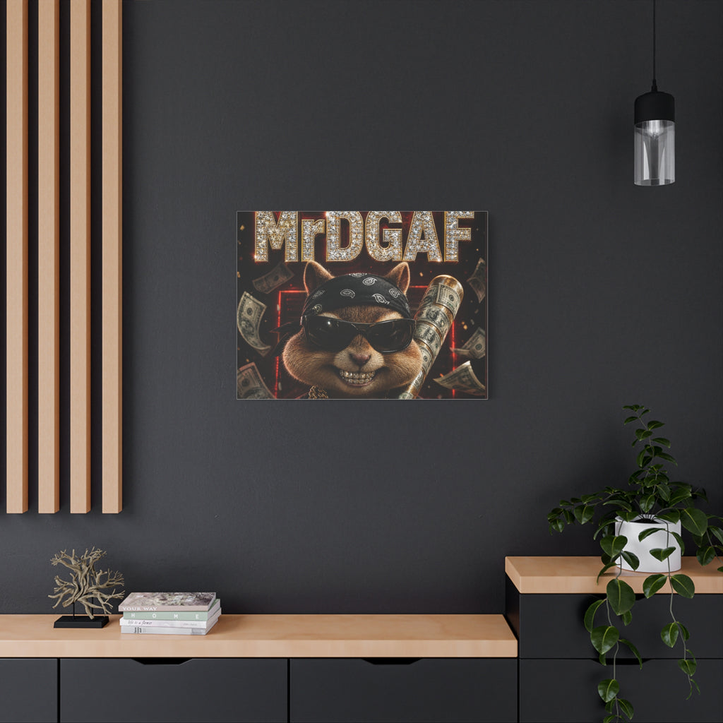 Dark Cardinal Bunny Canvas Print — Gothic Rabbit Wall Art