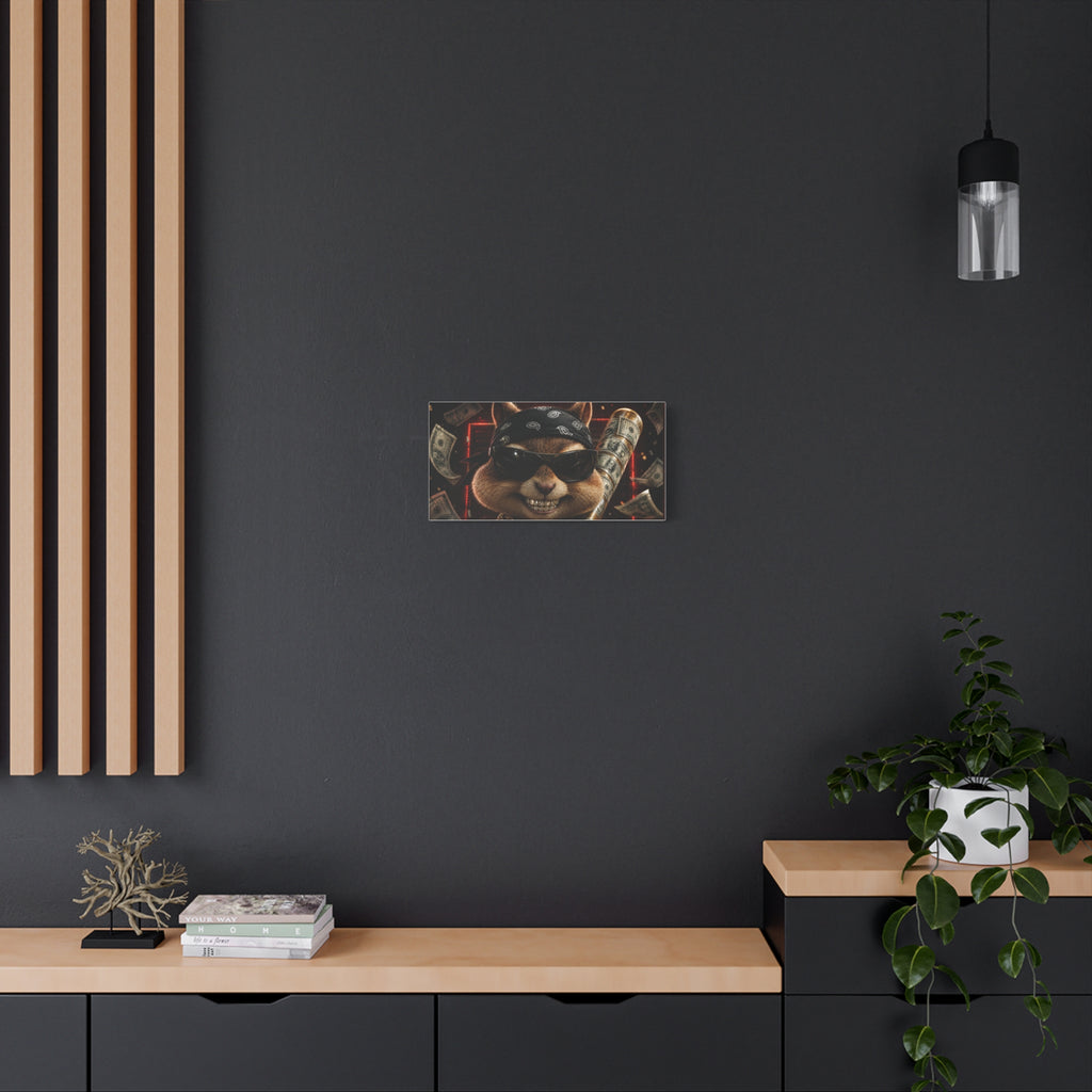 Dark Cardinal Bunny Canvas Print — Gothic Rabbit Wall Art