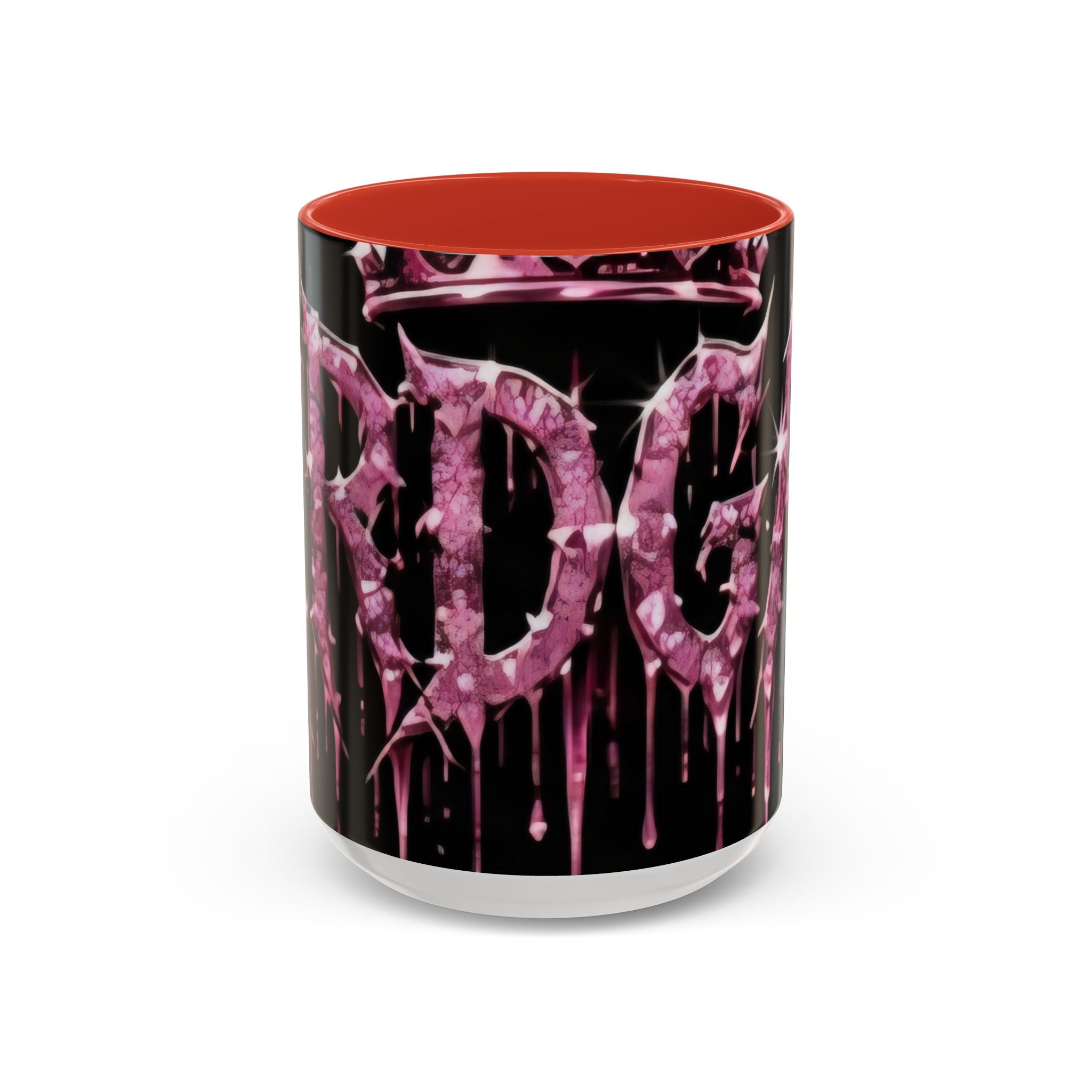 Dripping Pink Glitter Gothic Mug — Accent Coffee Cup (11/15oz) - mrdgaf.shop