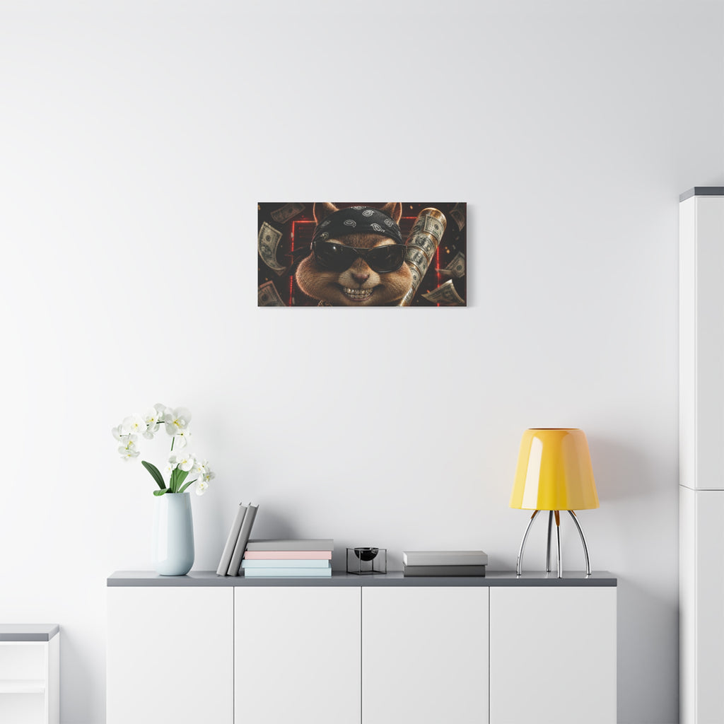 Dark Cardinal Bunny Canvas Print — Gothic Rabbit Wall Art