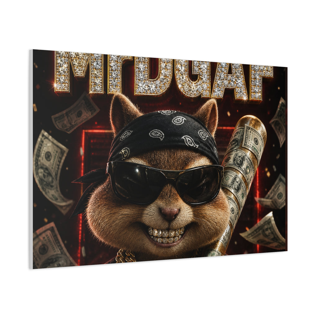 Dark Cardinal Bunny Canvas Print — Gothic Rabbit Wall Art