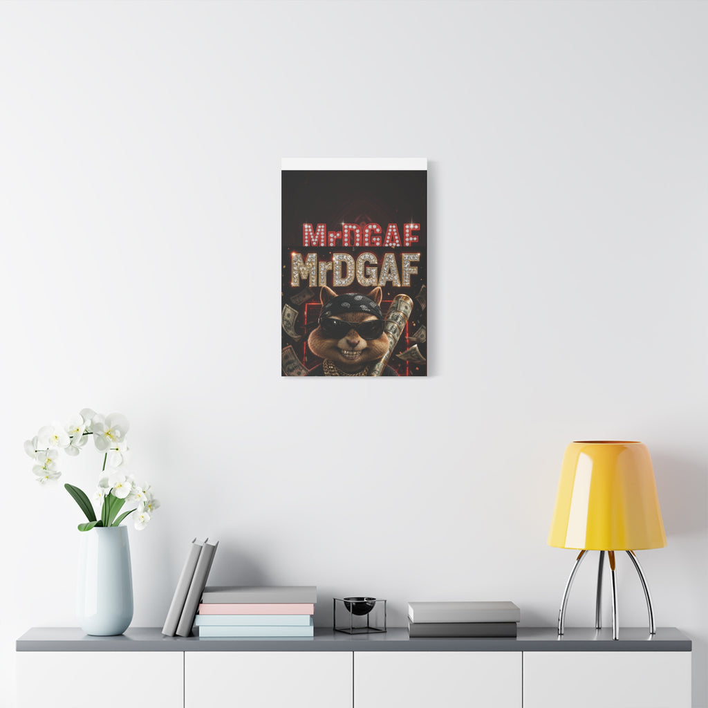 Dark Cardinal Bunny Canvas Print — Gothic Rabbit Wall Art