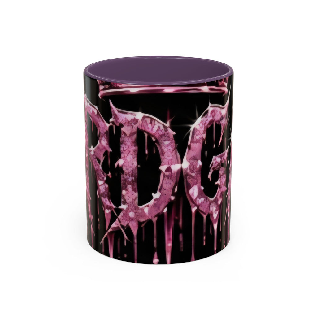 Dripping Pink Glitter Gothic Mug — Accent Coffee Cup (11/15oz) - mrdgaf.shop
