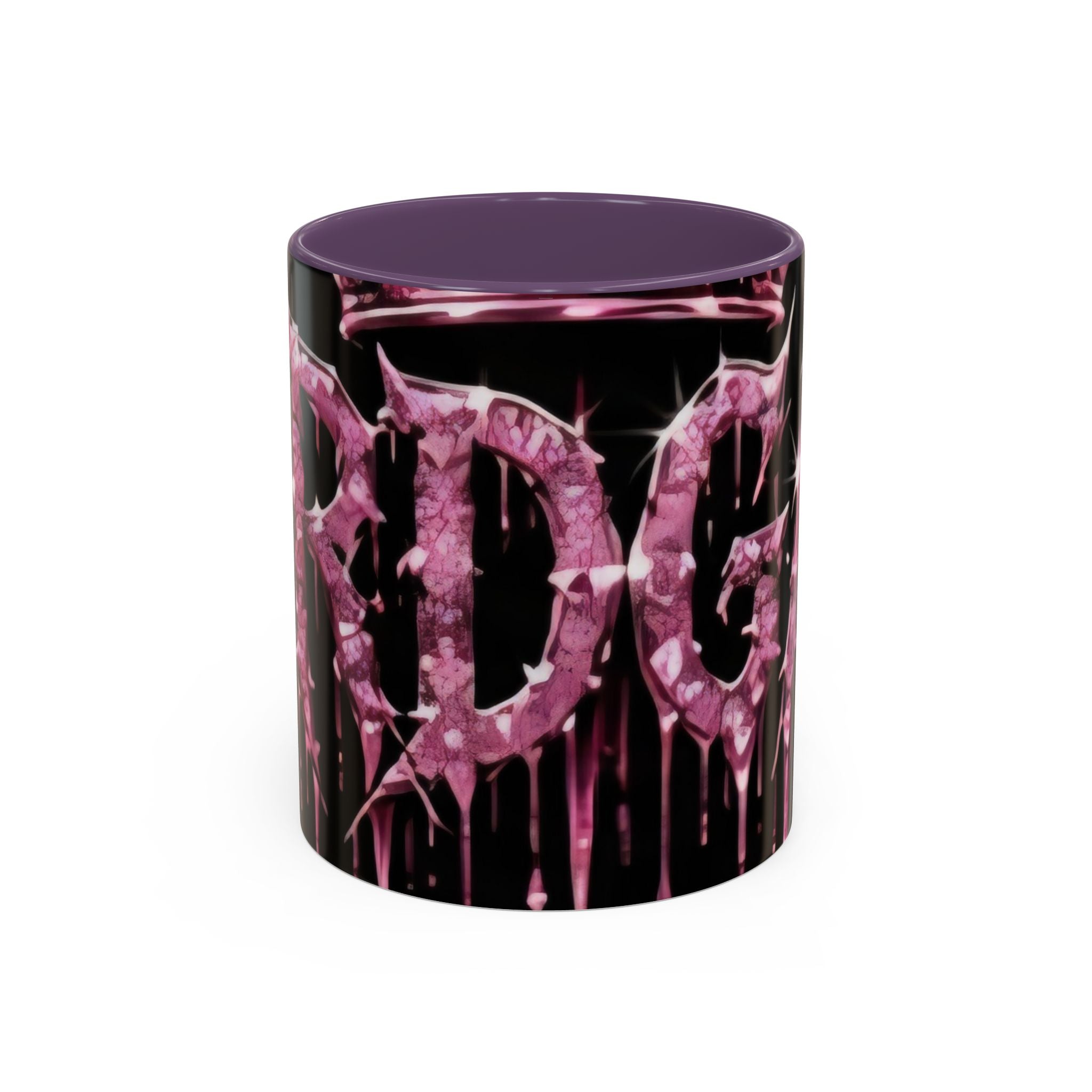 Dripping Pink Glitter Gothic Mug — Accent Coffee Cup (11/15oz) - mrdgaf.shop