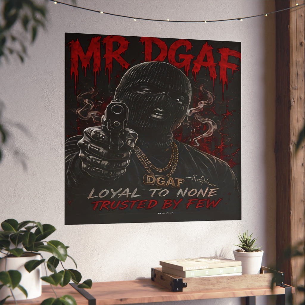 Fine Art Poster — 'Loyal to None' Masked Gunman Dark Urban Art Print