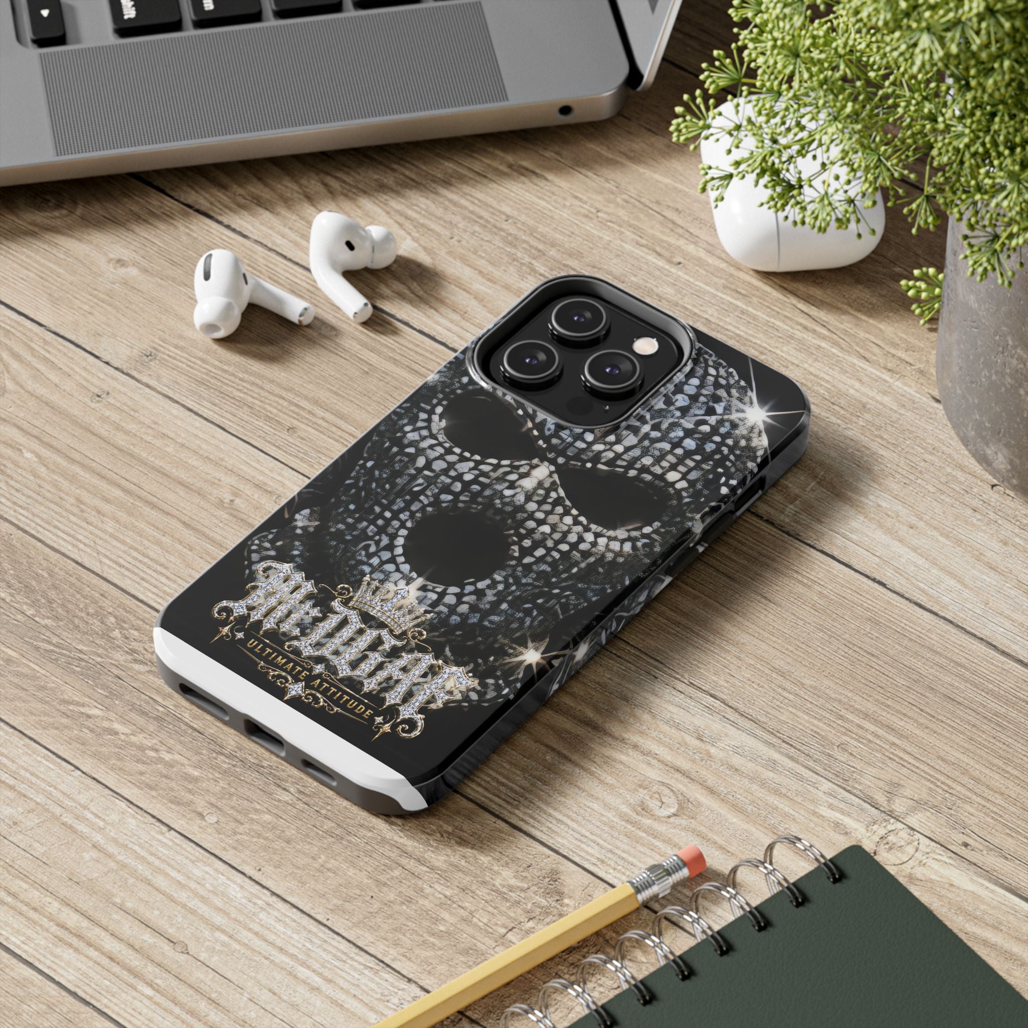 Skull Rhinestone Tough Phone Case — "Outlaw" Ultimate Attitude - mrdgaf.shop