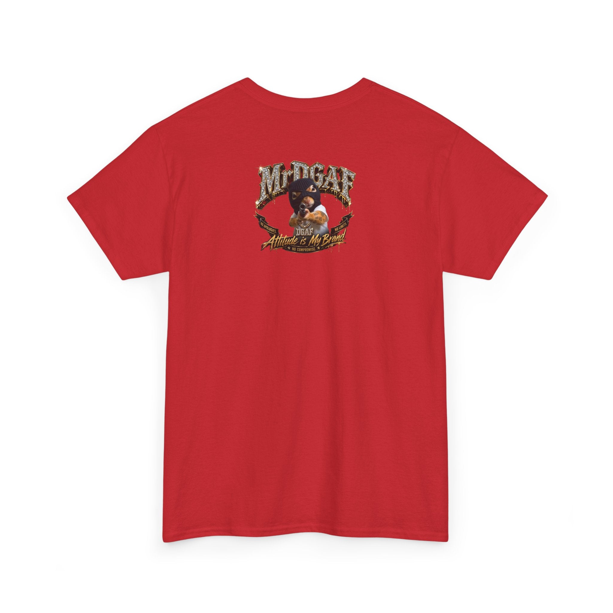 IDGAF Never Will Tee — Bold Rhinestone Text Graphic T‑Shirt