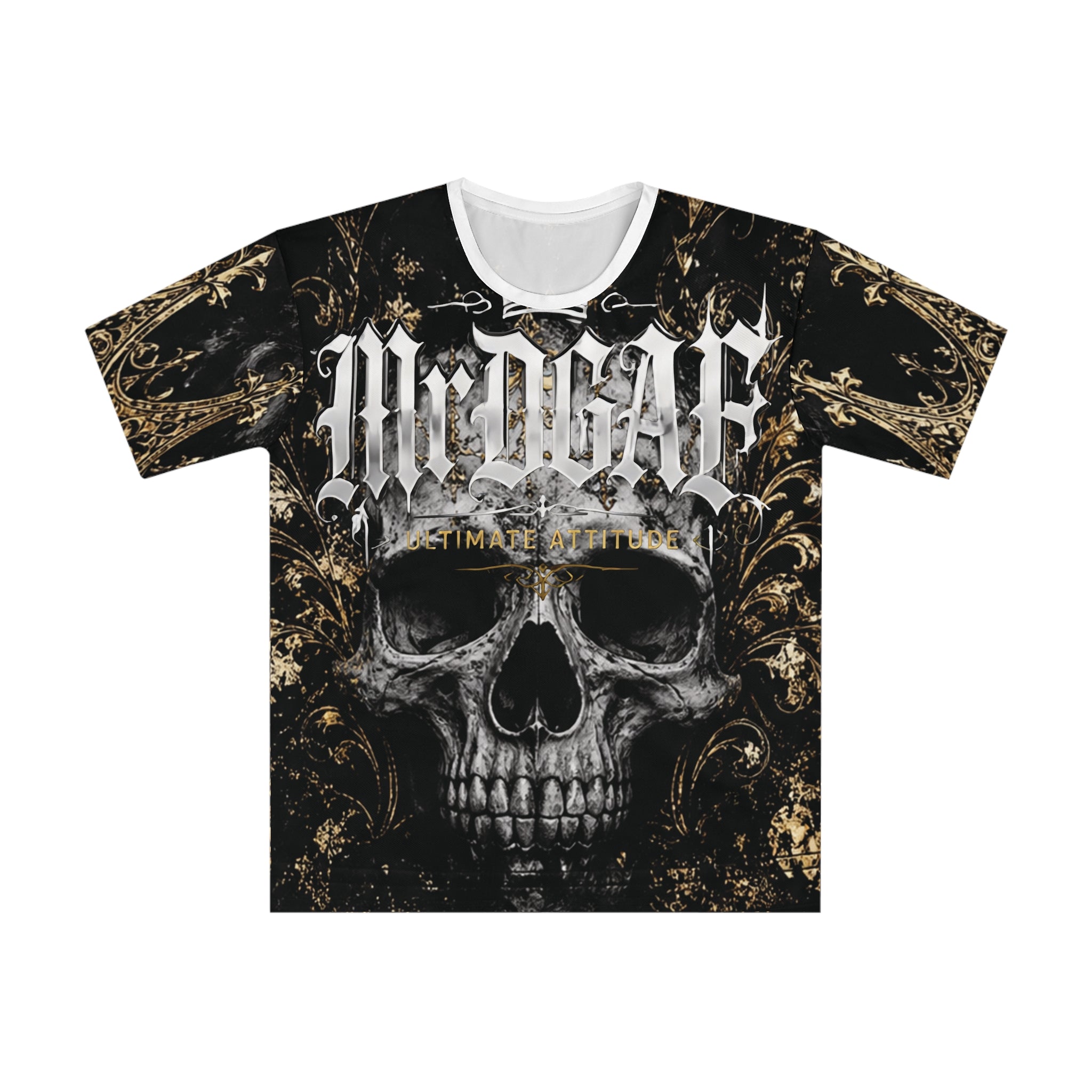 Skull Gothic Tee — "Medusa Ultimate Attitude" All-Over Print T-Shirt - mrdgaf.shop