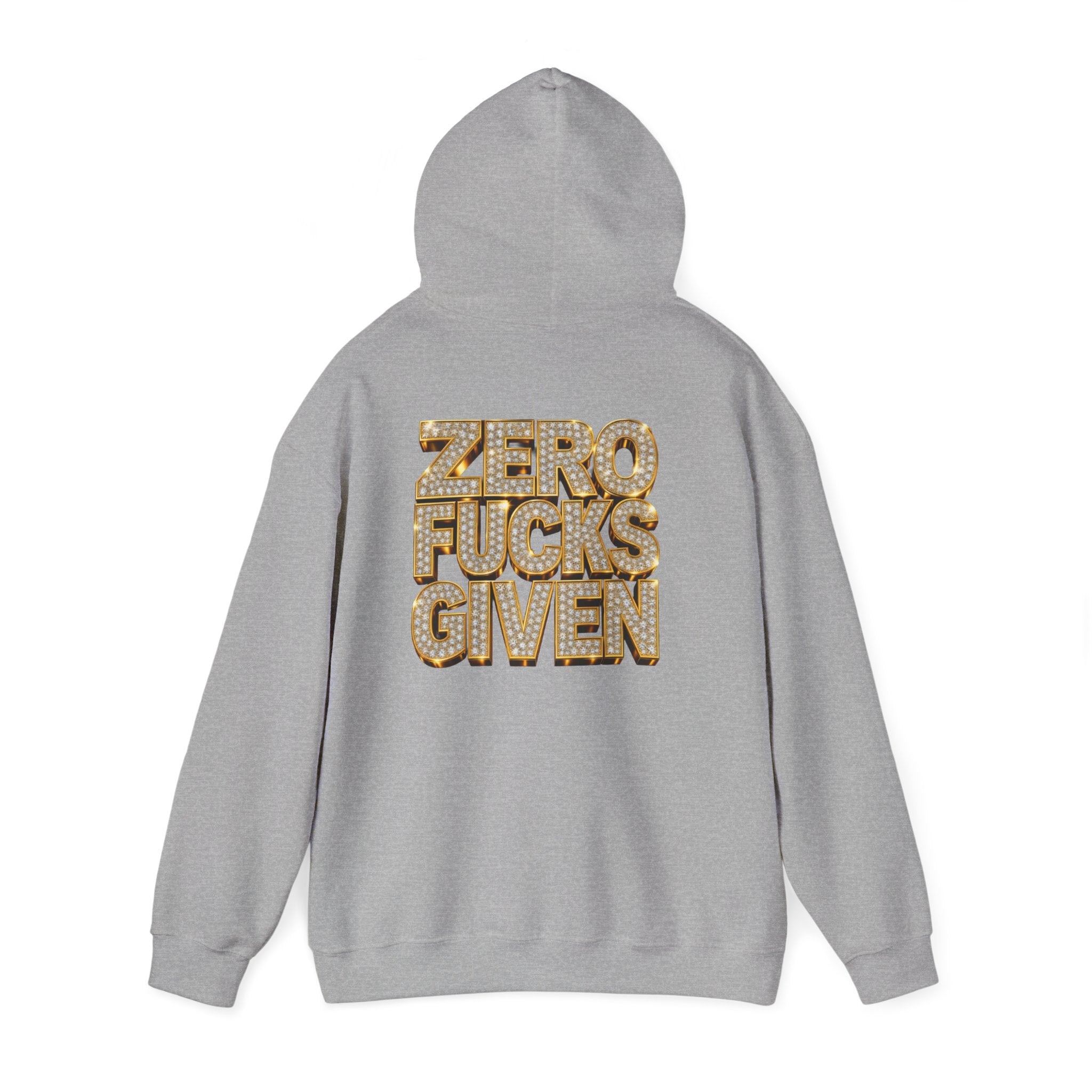 Zero Fucks Given Hoodie — Bold Marquee Lettering Graphic Pullover