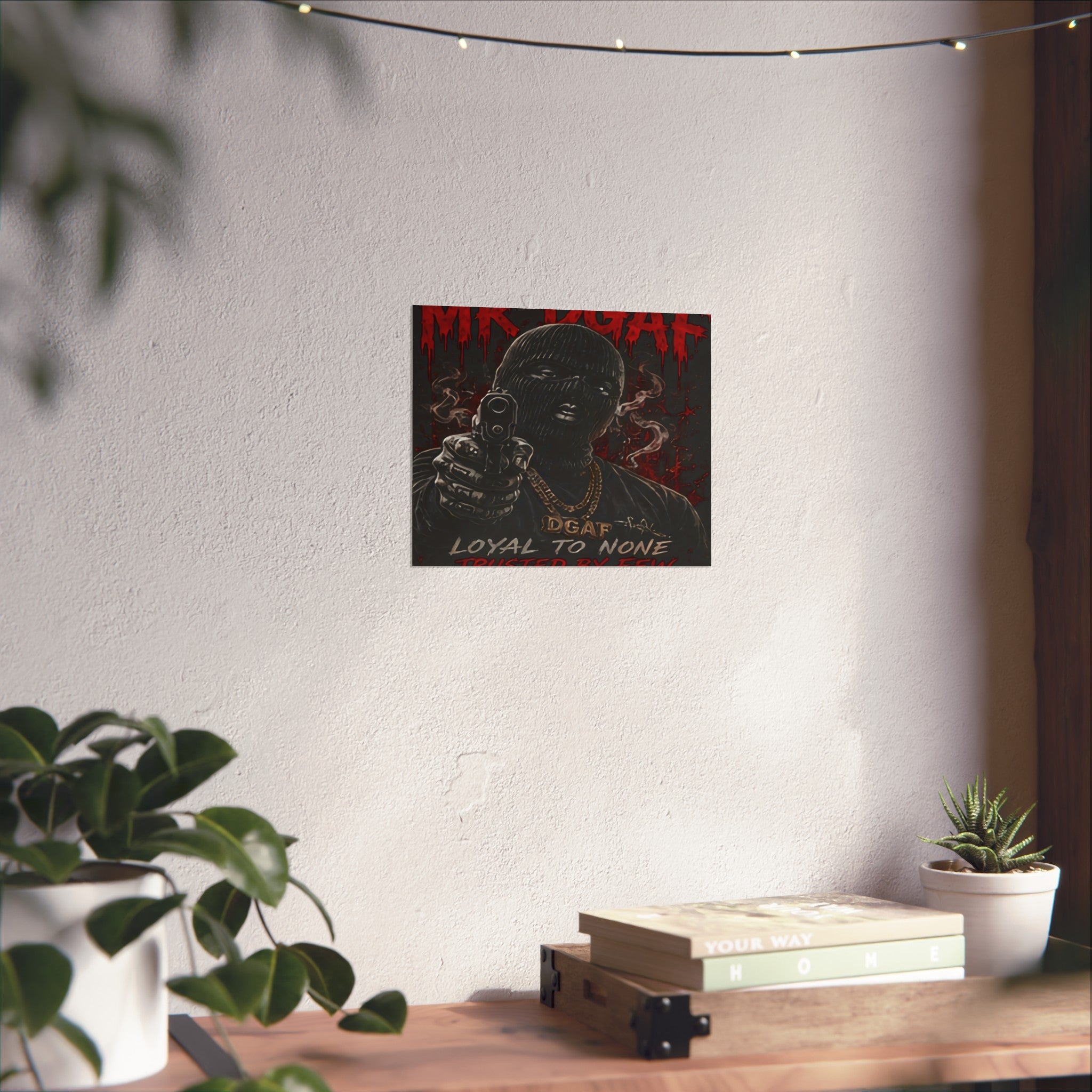 Fine Art Poster — 'Loyal to None' Masked Gunman Dark Urban Art Print