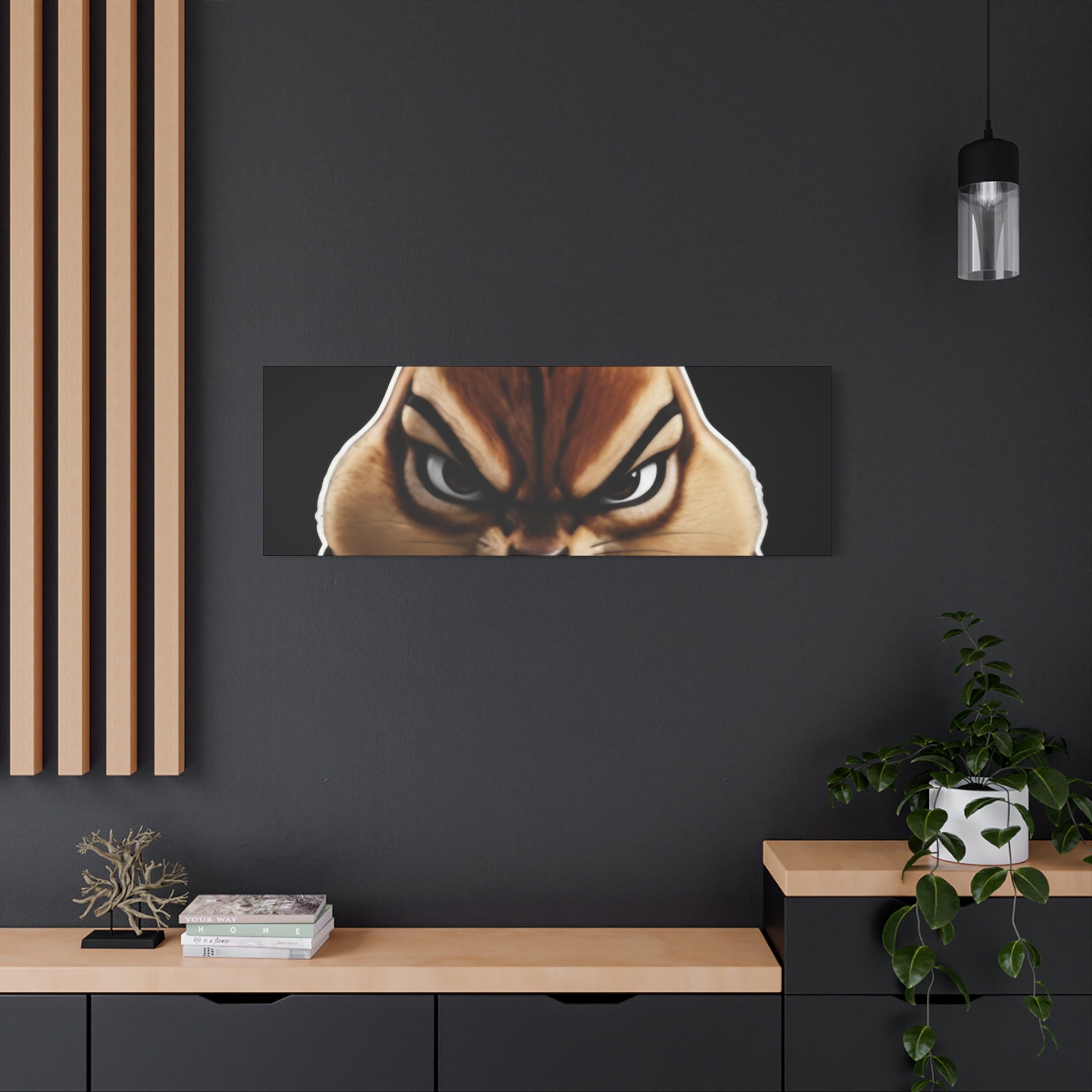 Edgy Chipmunk Canvas Print – "Go Fuck Yourself" Statement Wall Art