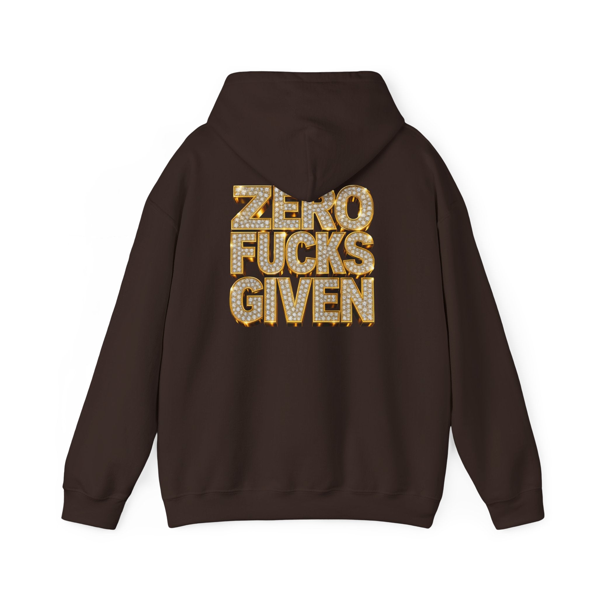 Zero Fucks Given Hoodie — Bold Marquee Lettering Graphic Pullover