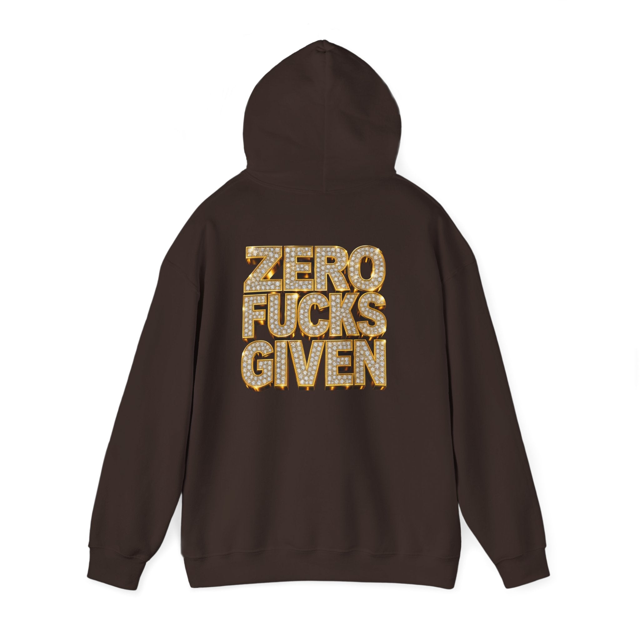 Zero Fucks Given Hoodie — Bold Marquee Lettering Graphic Pullover