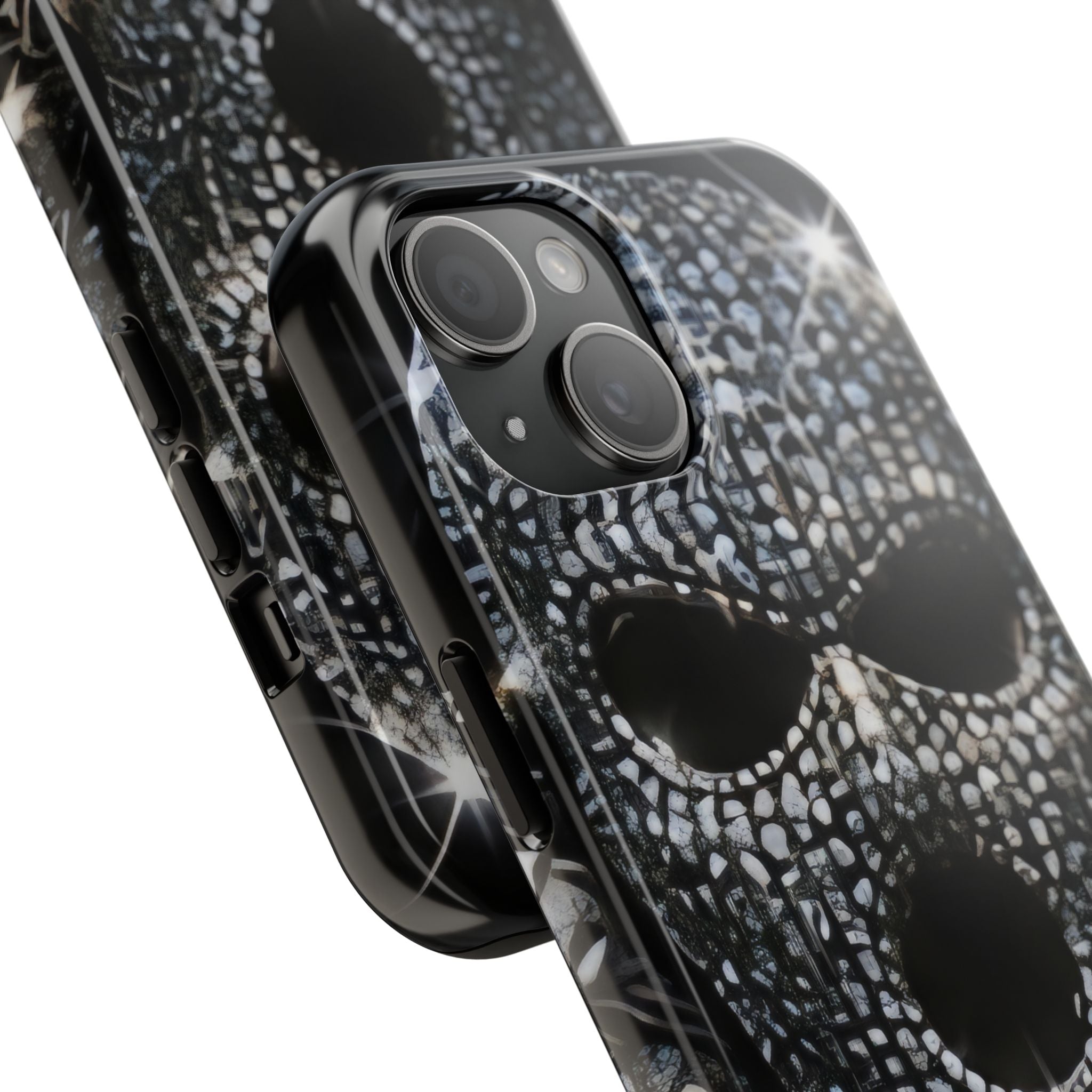 Skull Rhinestone Tough Phone Case — "Outlaw" Ultimate Attitude - mrdgaf.shop