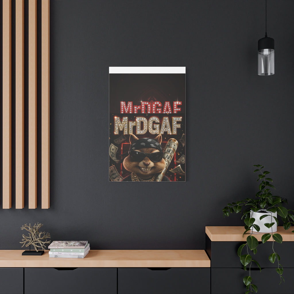 Dark Cardinal Bunny Canvas Print — Gothic Rabbit Wall Art