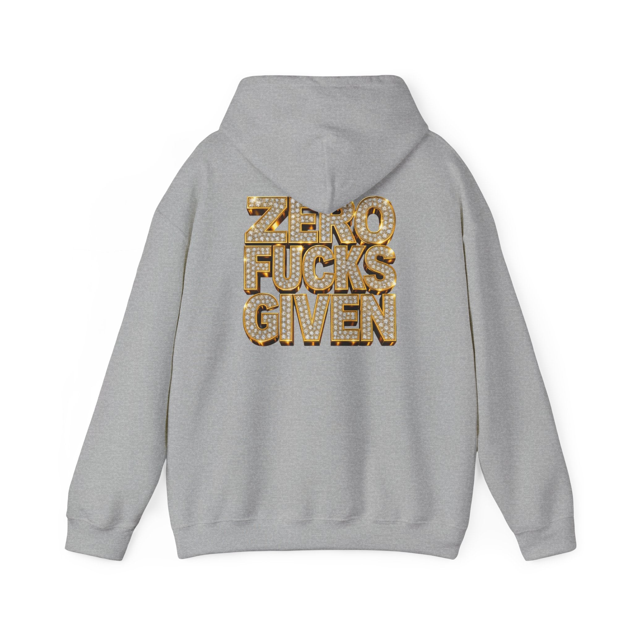 Zero Fucks Given Hoodie — Bold Marquee Lettering Graphic Pullover