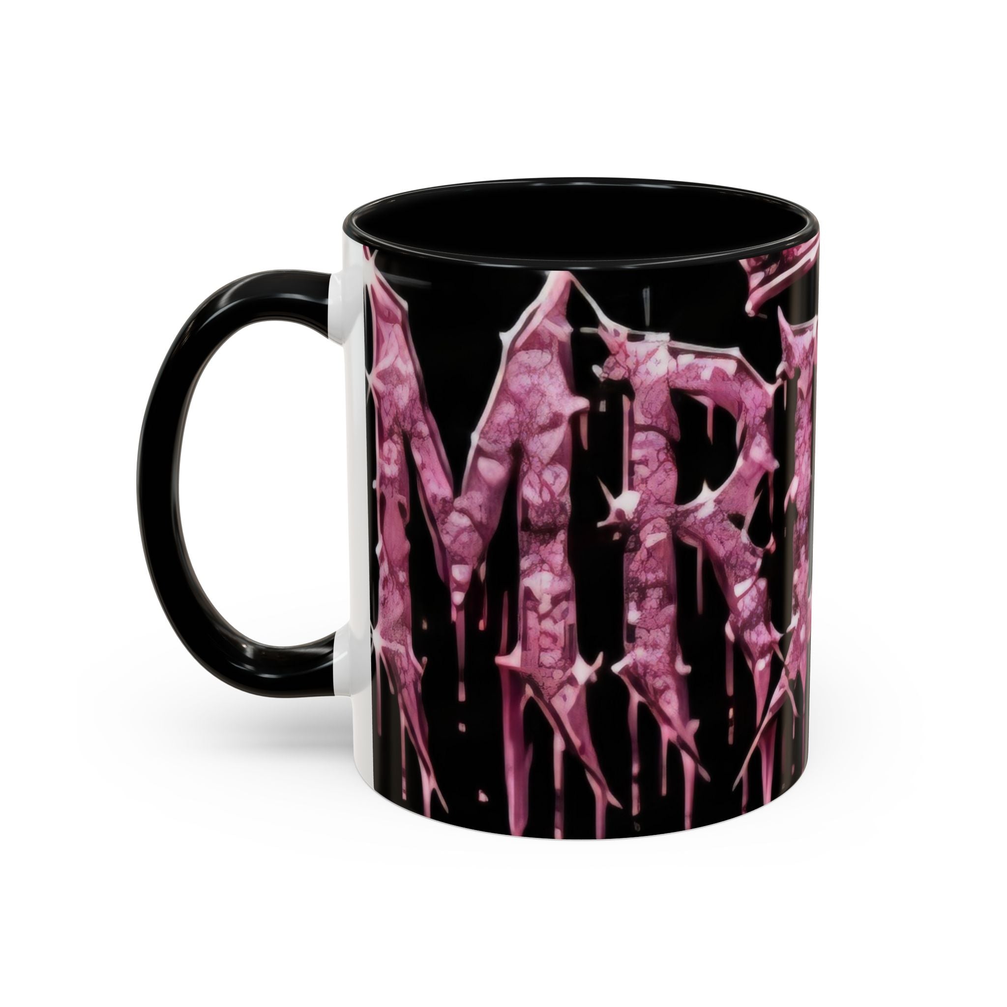 Dripping Pink Glitter Gothic Mug — Accent Coffee Cup (11/15oz) - mrdgaf.shop