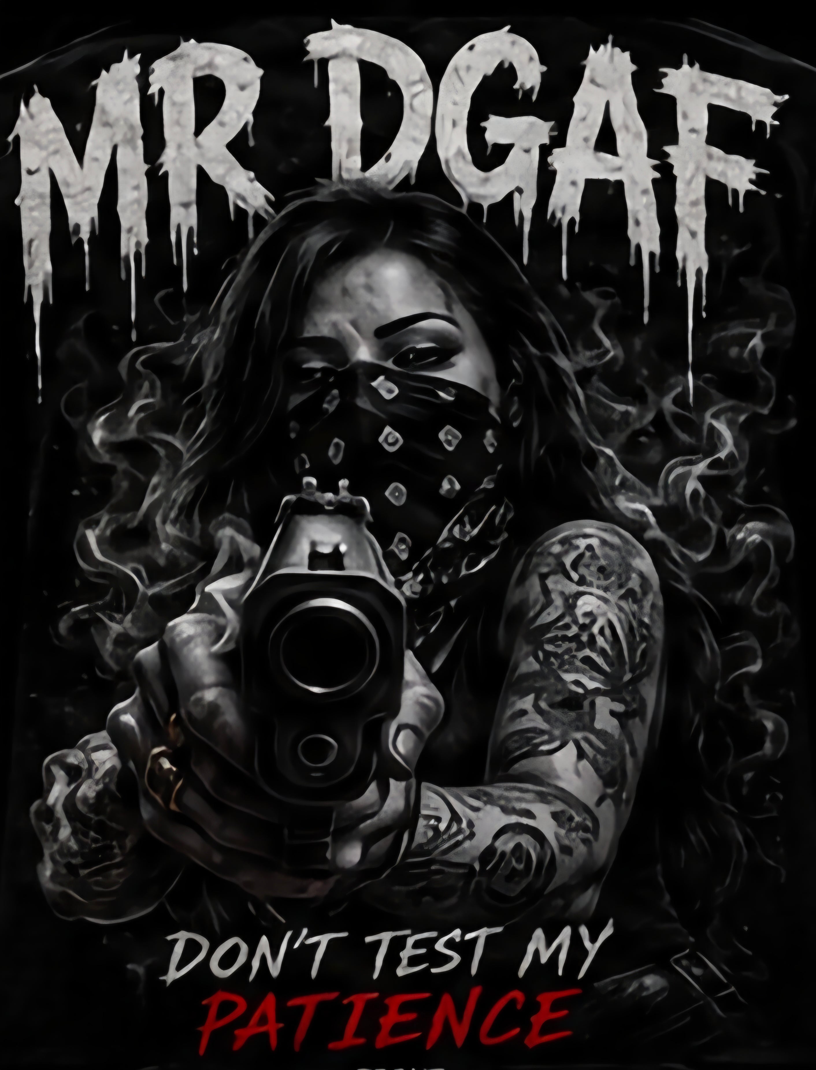 Kiss-Cut Vinyl Decal — Edgy 'Mr DGAF' Middle Finger Graphic Sticker (F*** You)