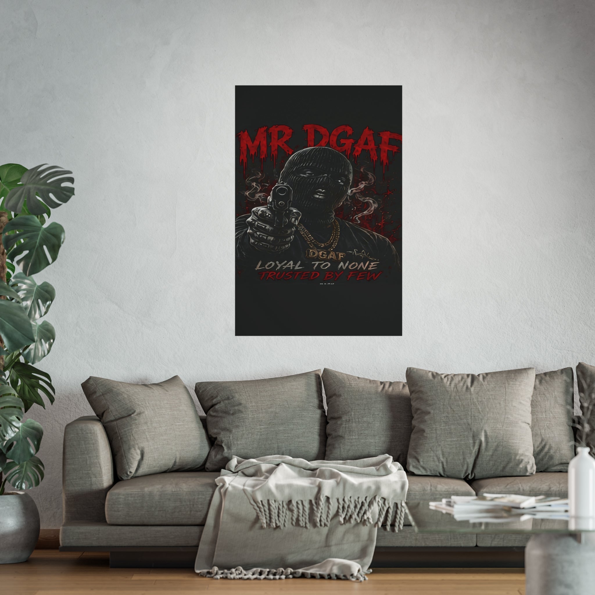 Fine Art Poster — 'Loyal to None' Masked Gunman Dark Urban Art Print