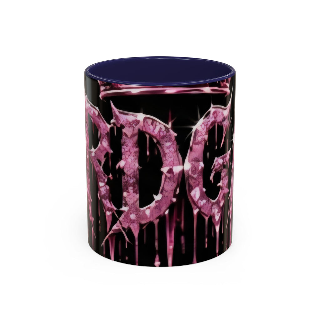 Dripping Pink Glitter Gothic Mug — Accent Coffee Cup (11/15oz) - mrdgaf.shop