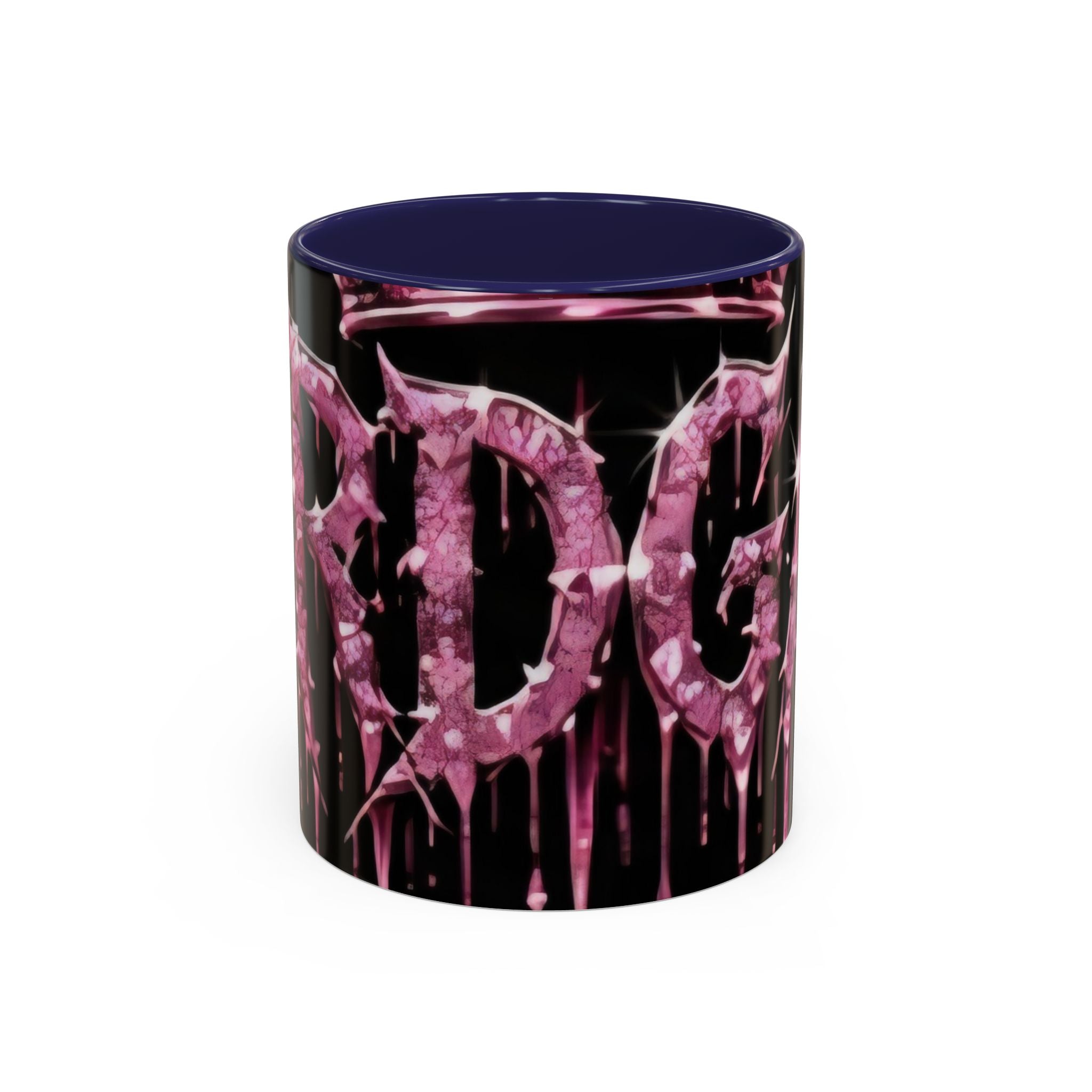 Dripping Pink Glitter Gothic Mug — Accent Coffee Cup (11/15oz) - mrdgaf.shop