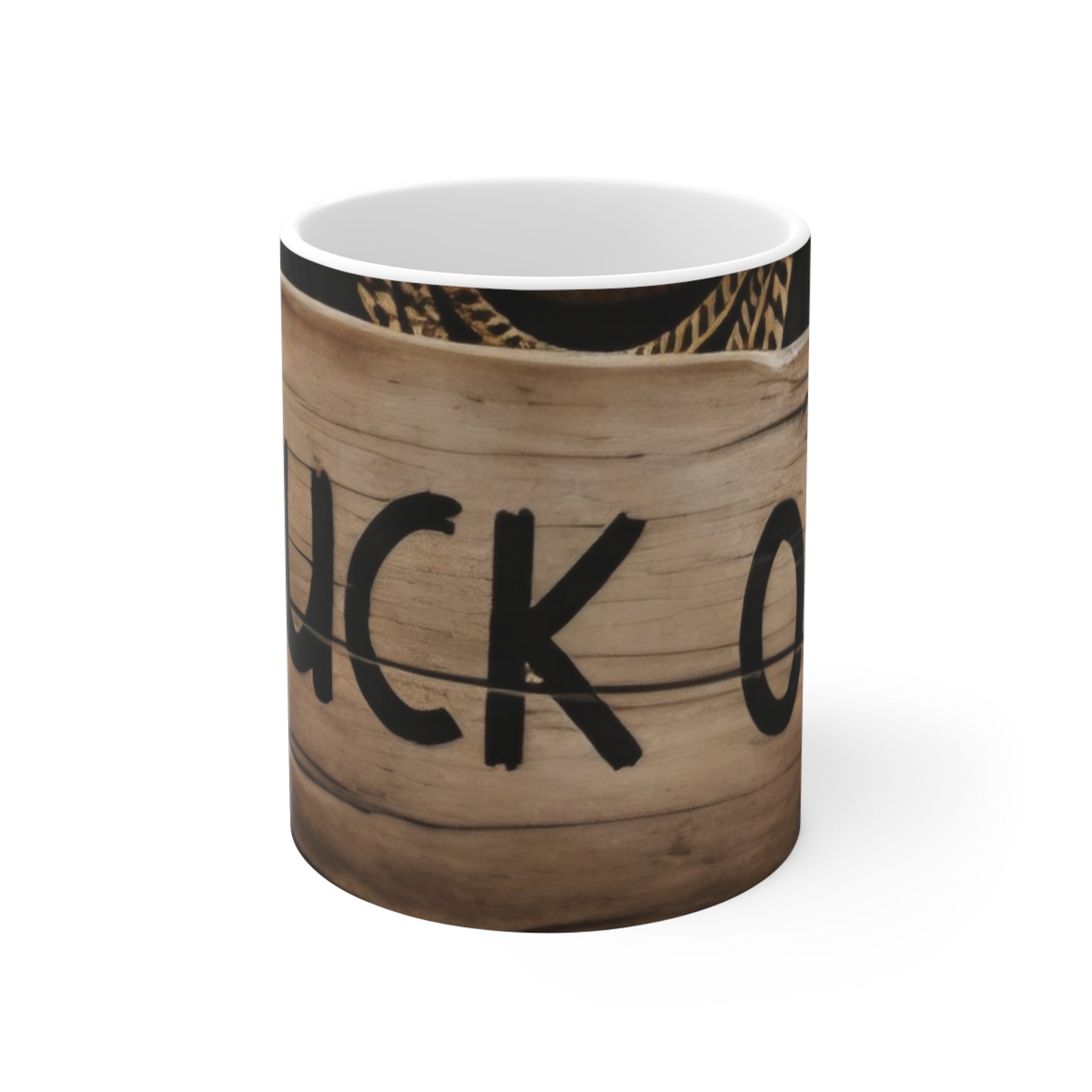 Rustic 'Fuck Off' Coffee Mug — 11oz Ceramic Novelty Mug