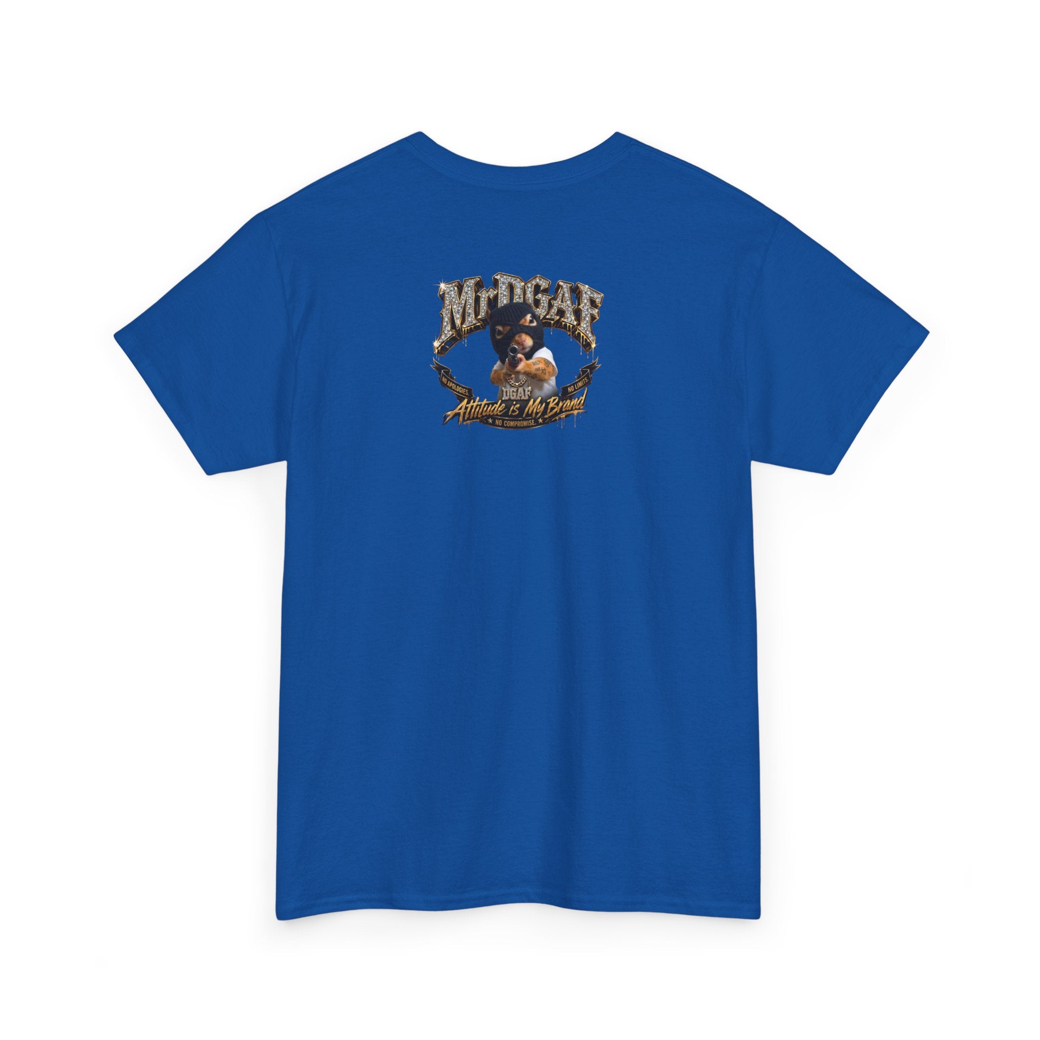 IDGAF Never Will Tee — Bold Rhinestone Text Graphic T‑Shirt