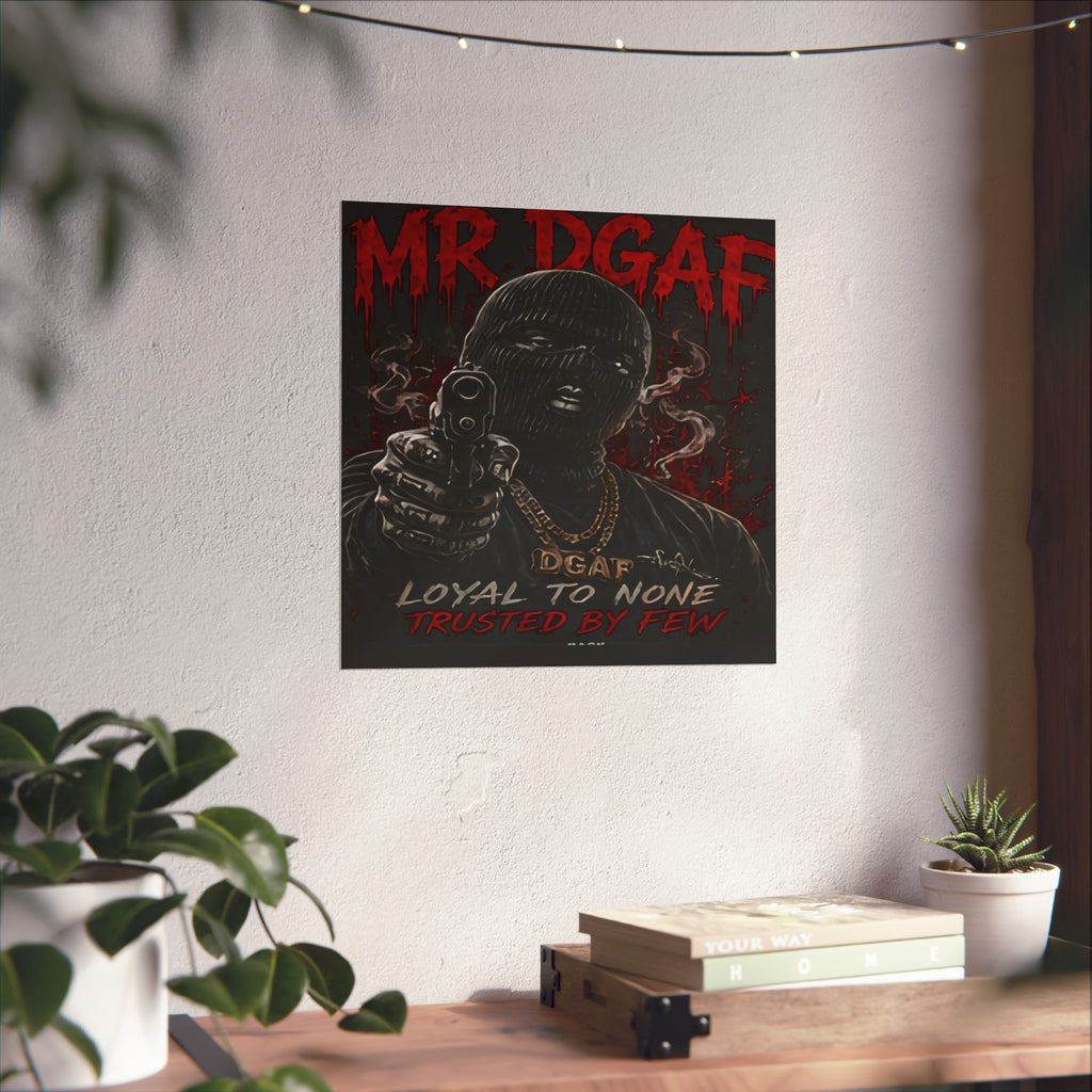Fine Art Poster — 'Loyal to None' Masked Gunman Dark Urban Art Print