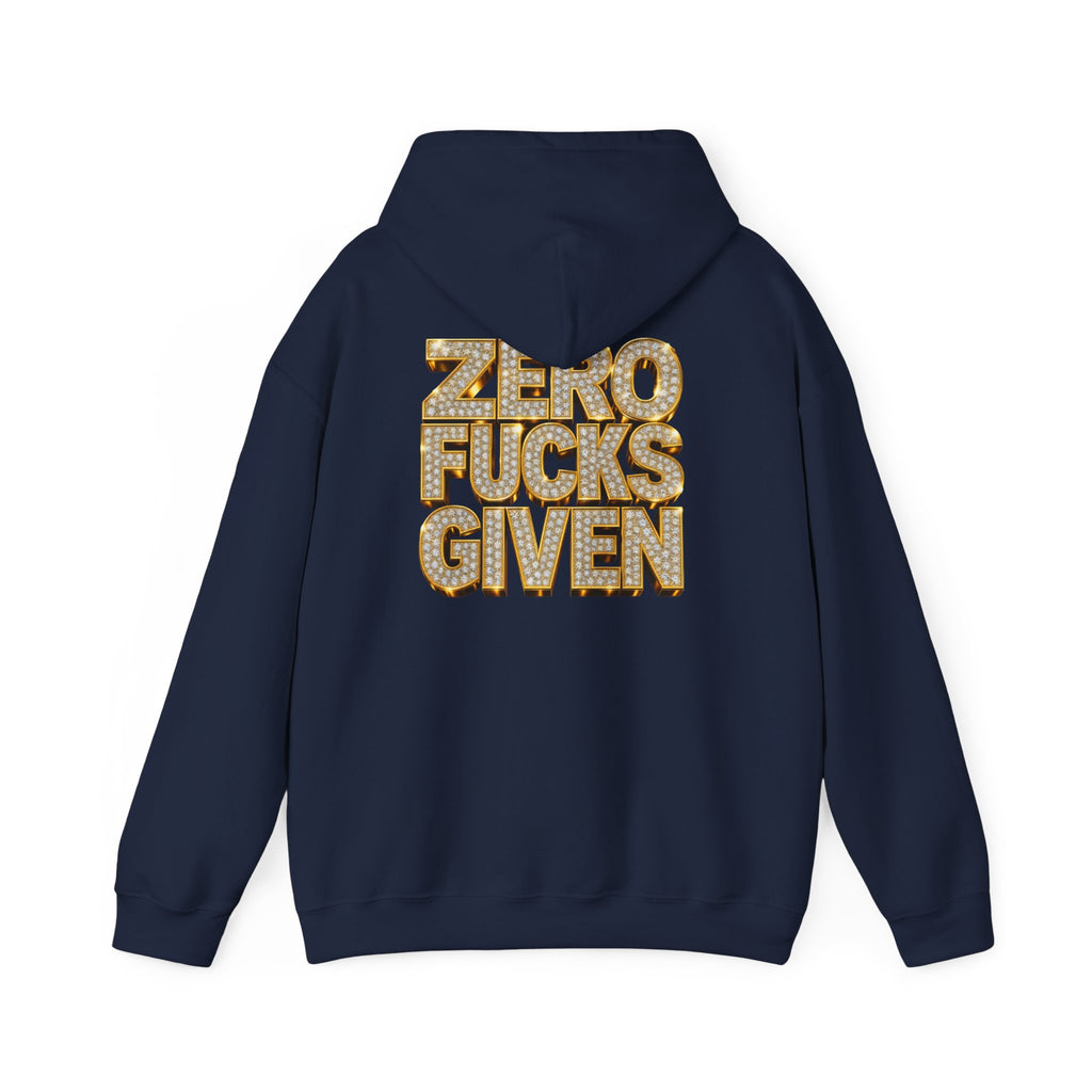 Zero Fucks Given Hoodie — Bold Marquee Lettering Graphic Pullover