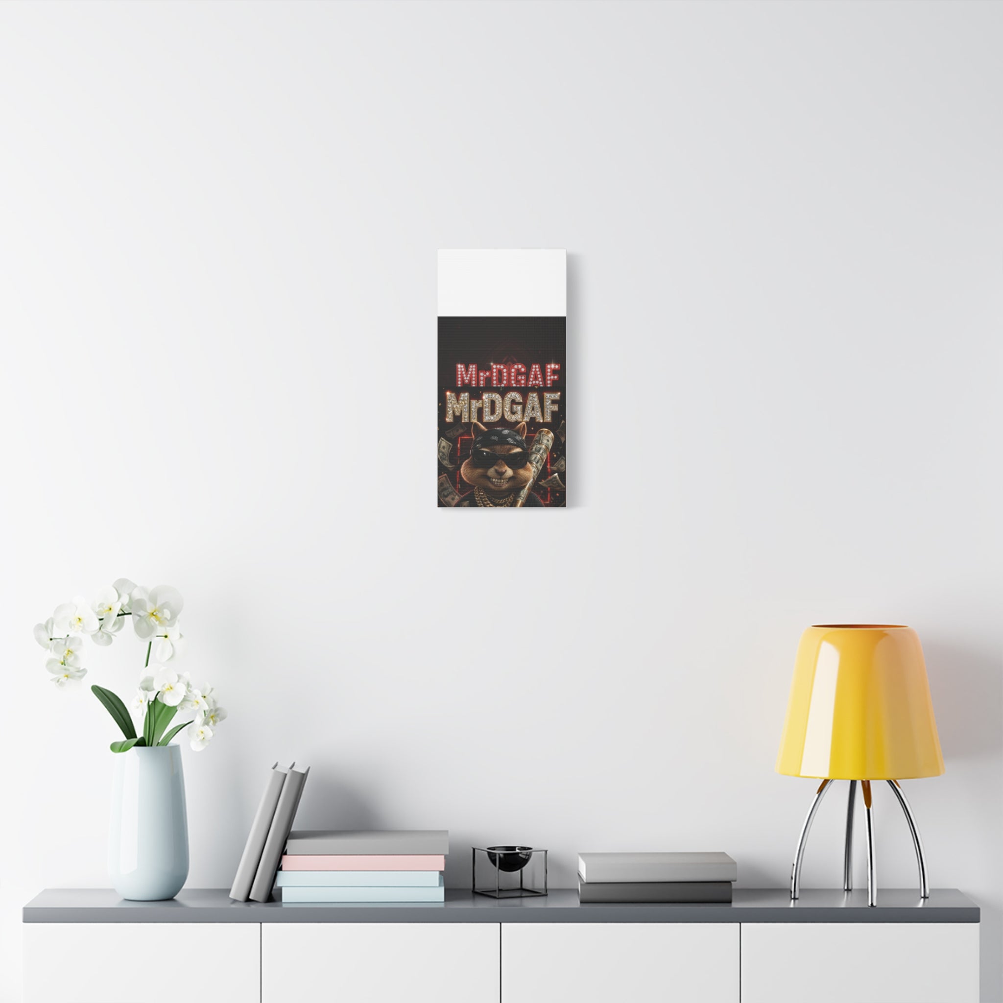 Dark Cardinal Bunny Canvas Print — Gothic Rabbit Wall Art