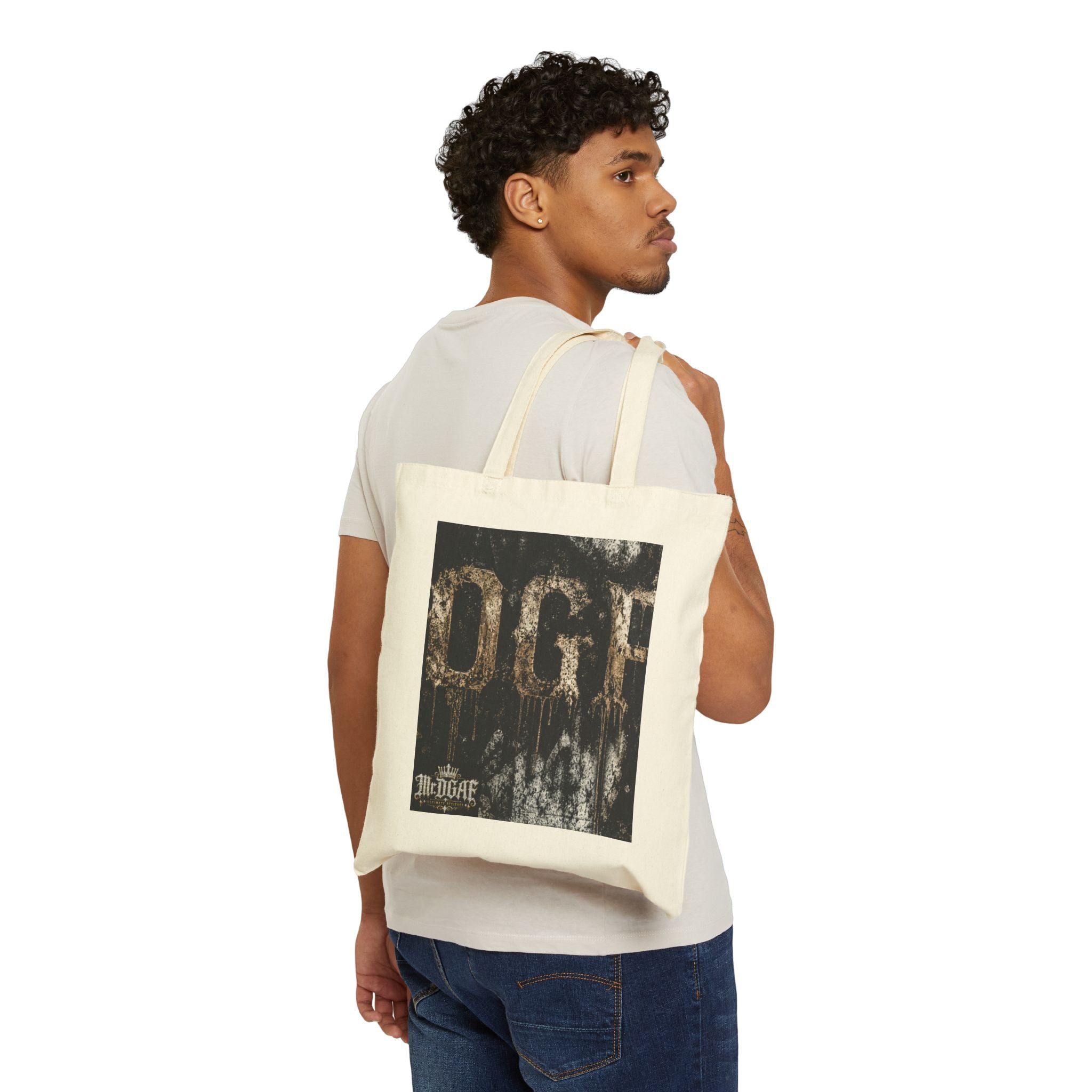 Skull King Tote Bag — Dark Vintage Crown Graphic Cotton Canvas Tote - mrdgaf.shop