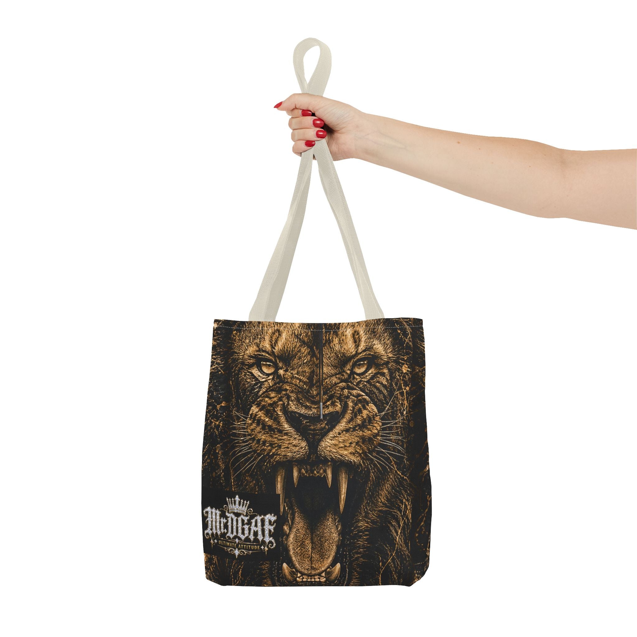 Roaring Lion Tote Bag – Vintage Fierce Animal Print Everyday Tote - mrdgaf.shop