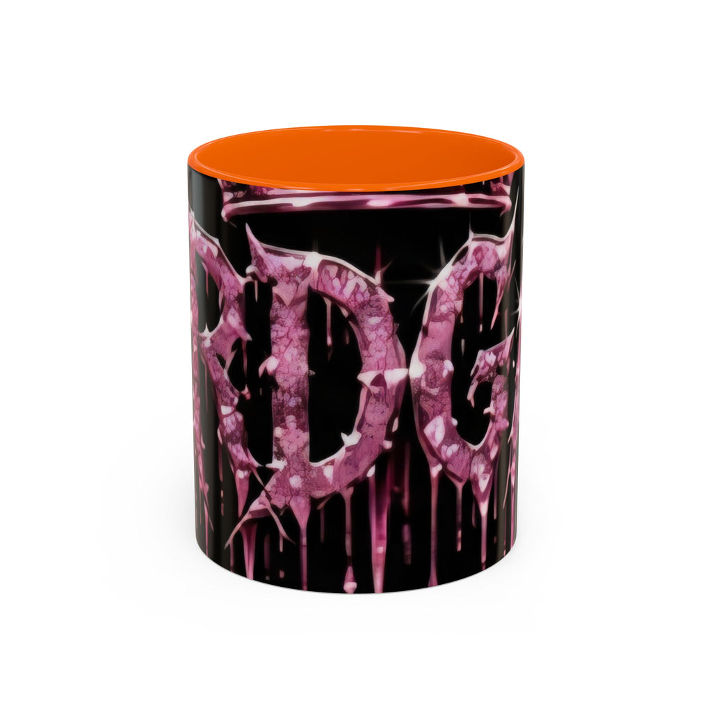 Dripping Pink Glitter Gothic Mug — Accent Coffee Cup (11/15oz) - mrdgaf.shop