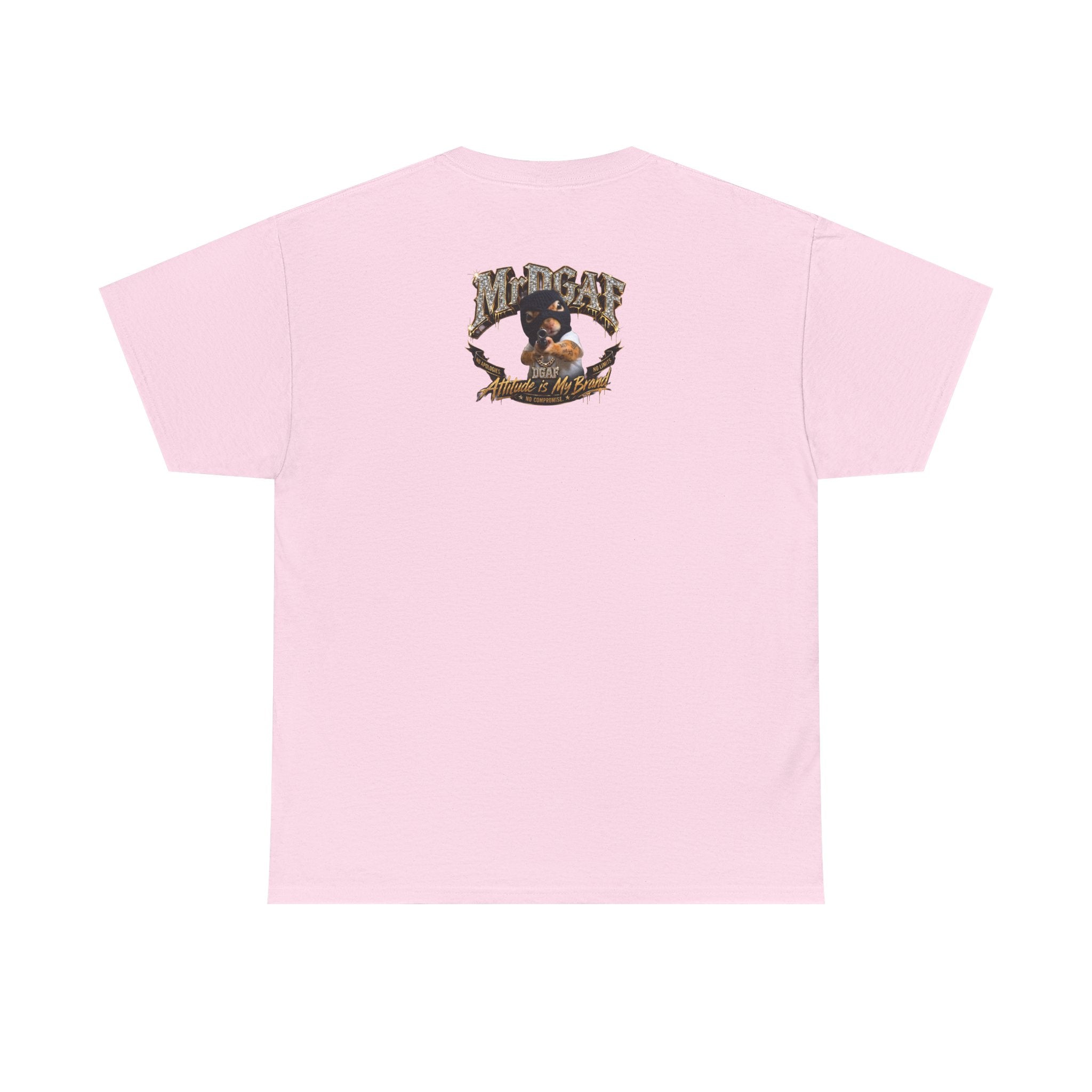 IDGAF Never Will Tee — Bold Rhinestone Text Graphic T‑Shirt