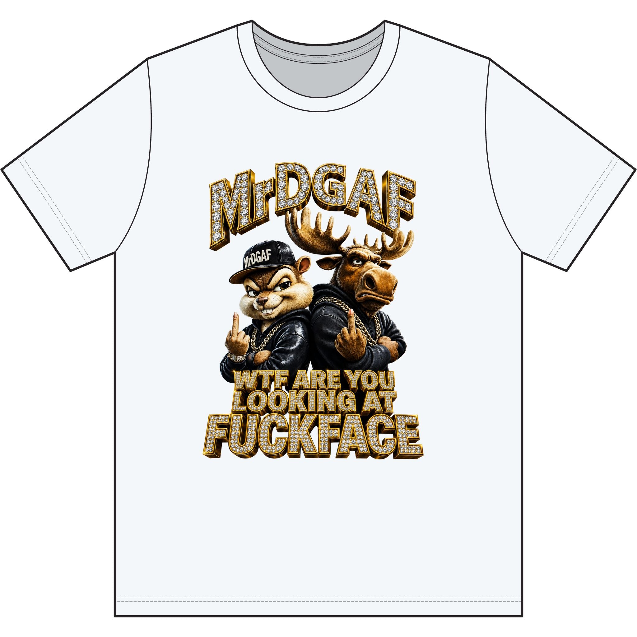 Graphic Tee — 'WTF Are You Looking at Fuckface' & 'I'm a Bitch & Fucking Love It' Bold Statement Shirt - mrdgaf.shop