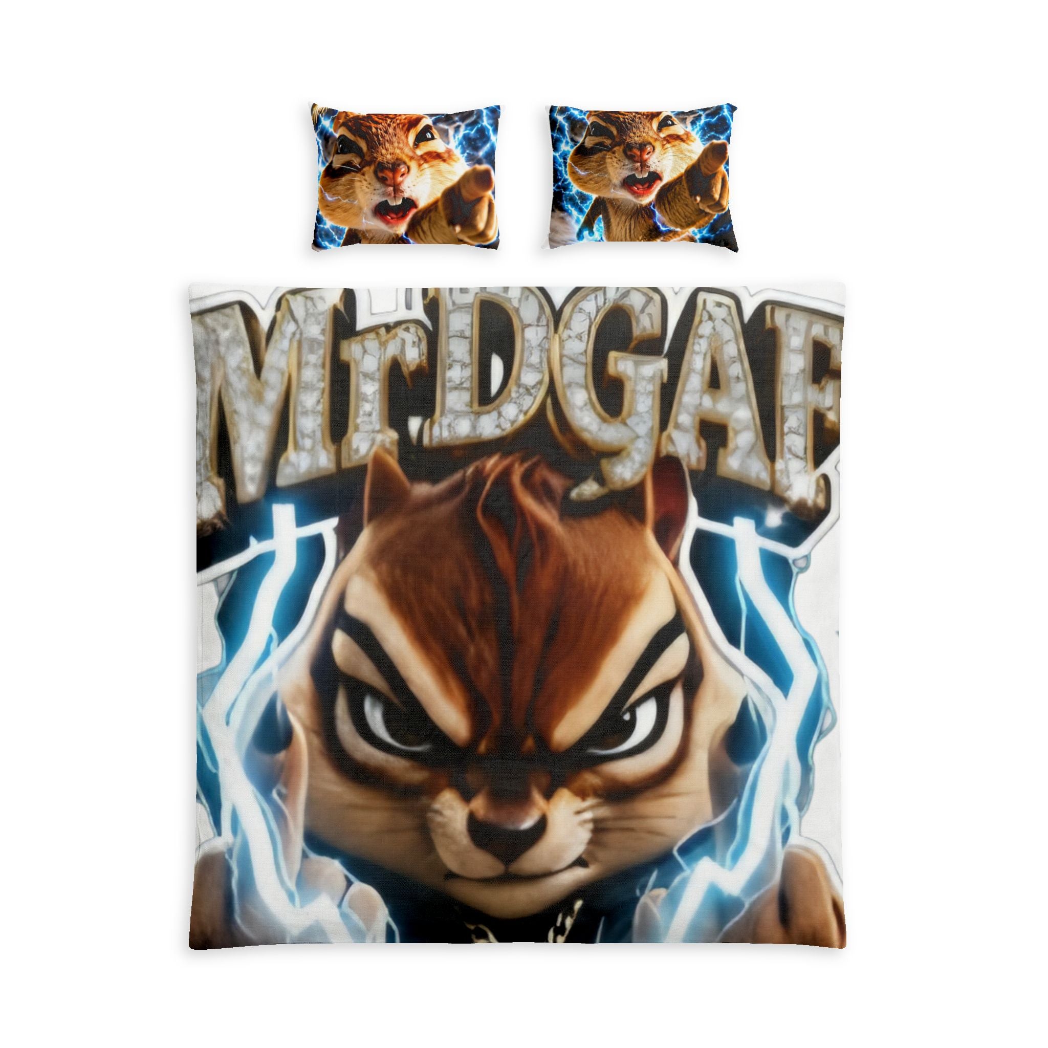 Mr. Dgaf Bedding Set — Cartoon Chipmunk Duvet Cover & Pillowcases