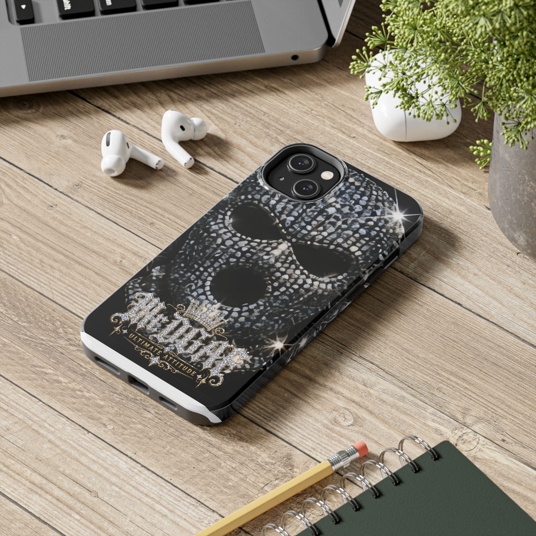 Skull Rhinestone Tough Phone Case — "Outlaw" Ultimate Attitude - mrdgaf.shop