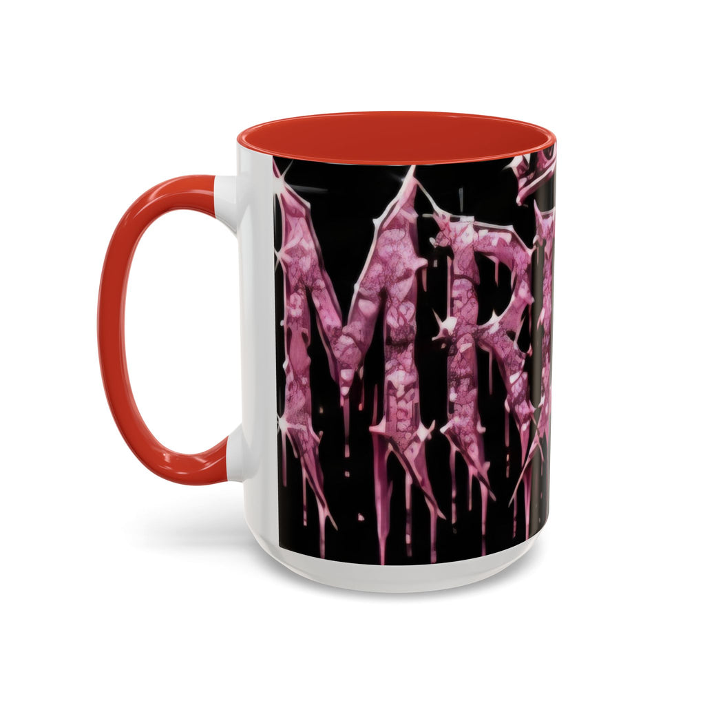 Dripping Pink Glitter Gothic Mug — Accent Coffee Cup (11/15oz) - mrdgaf.shop