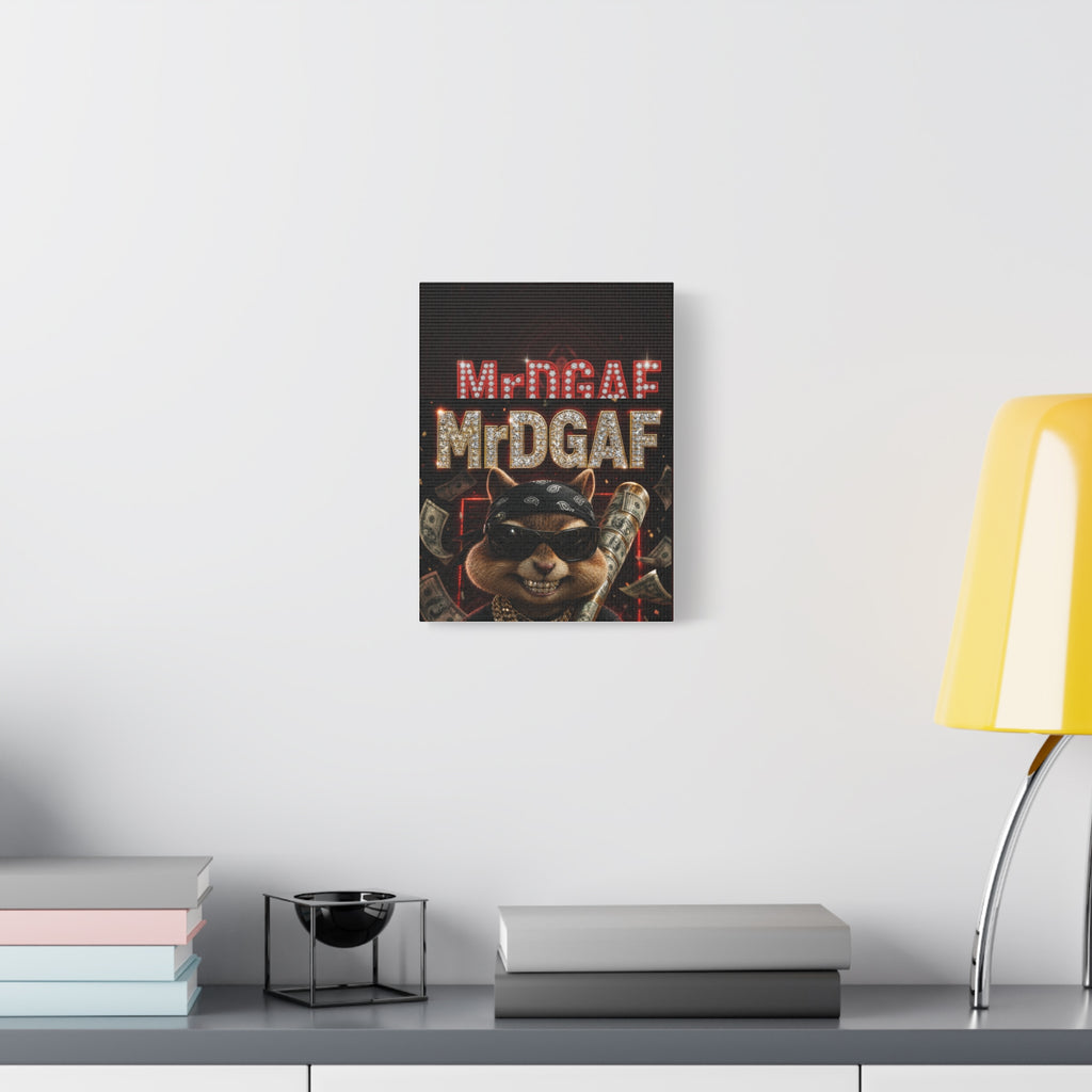 Dark Cardinal Bunny Canvas Print — Gothic Rabbit Wall Art