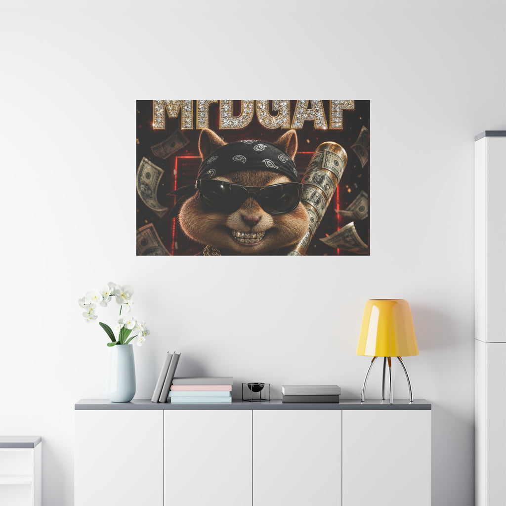 Dark Cardinal Bunny Canvas Print — Gothic Rabbit Wall Art