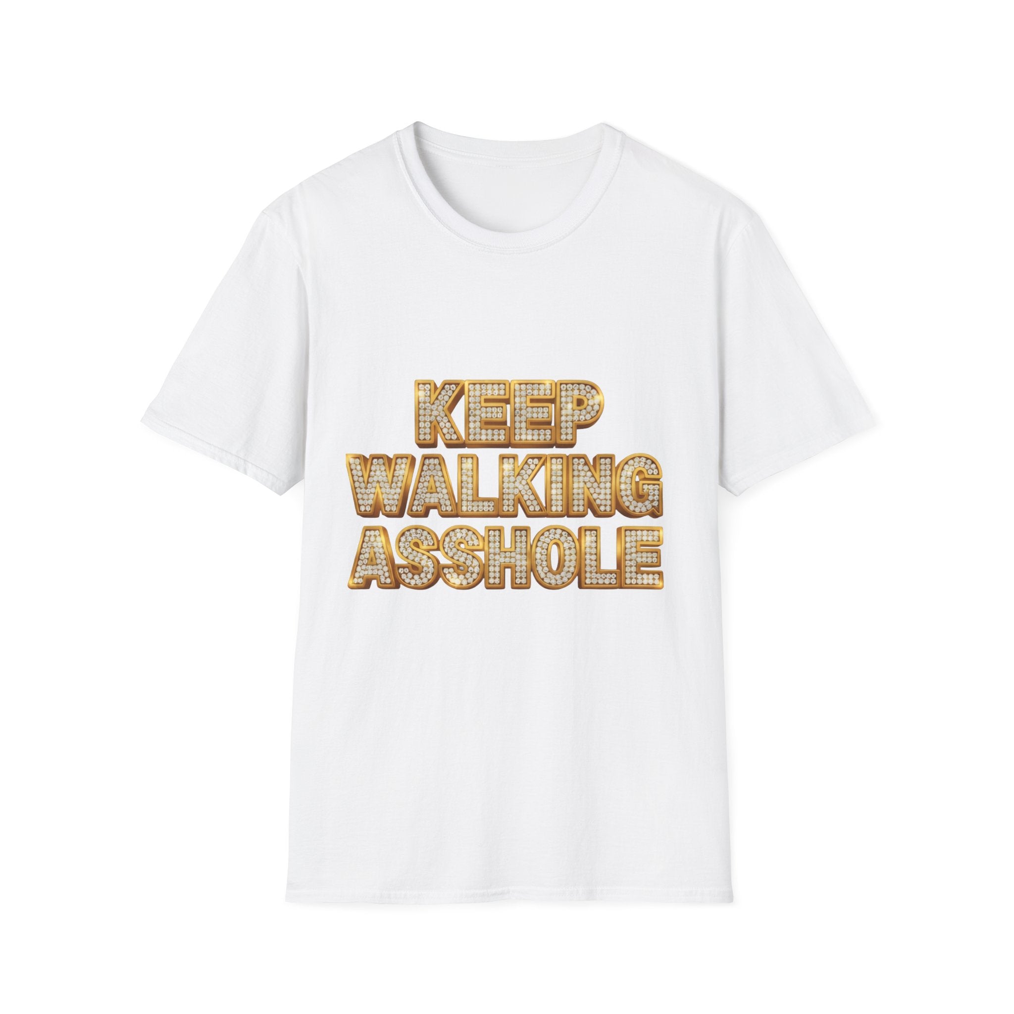 Keep Walking Asshole T-Shirt — Bold Retro Marquee Text Tee