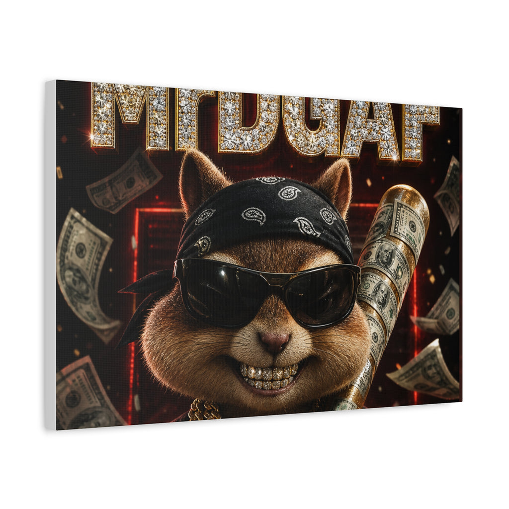 Dark Cardinal Bunny Canvas Print — Gothic Rabbit Wall Art