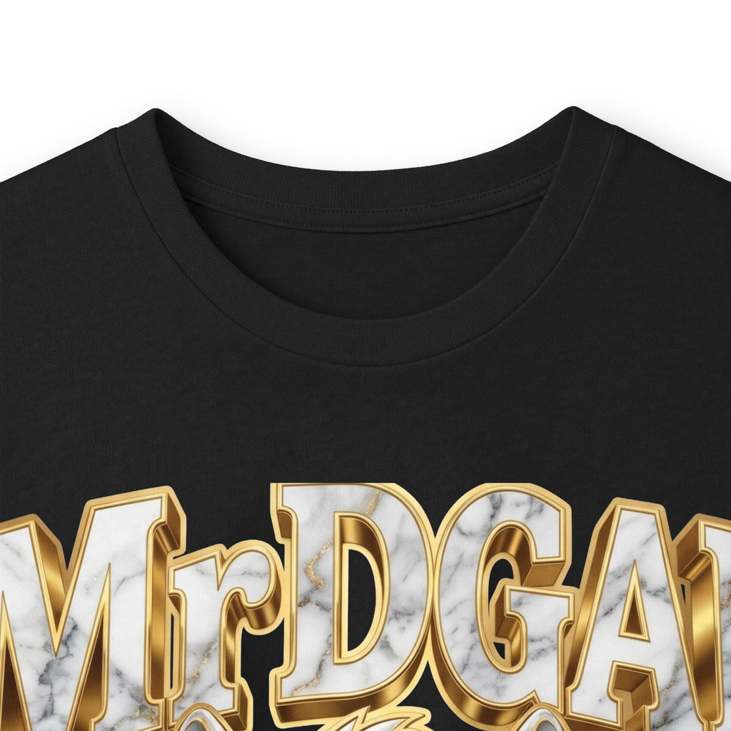 Long Sleeve Tee — Bold ‘DGAF’ Cat Graphic & Gold 3D Profanity Back