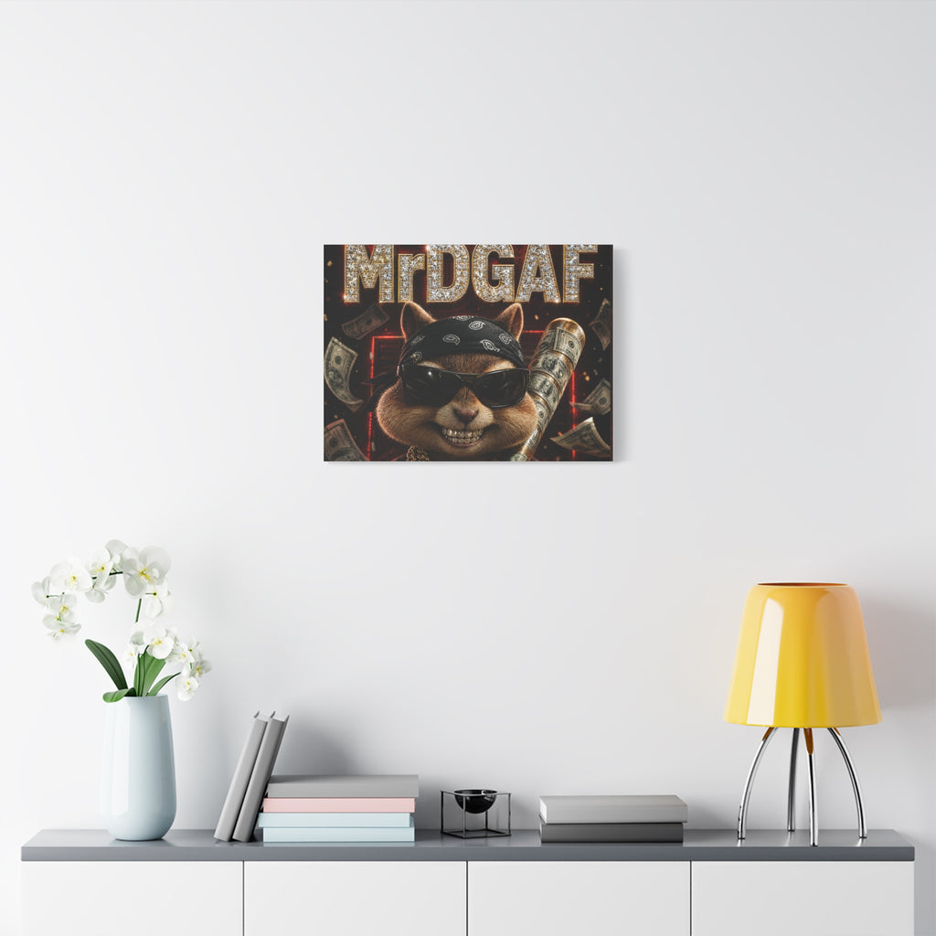Dark Cardinal Bunny Canvas Print — Gothic Rabbit Wall Art
