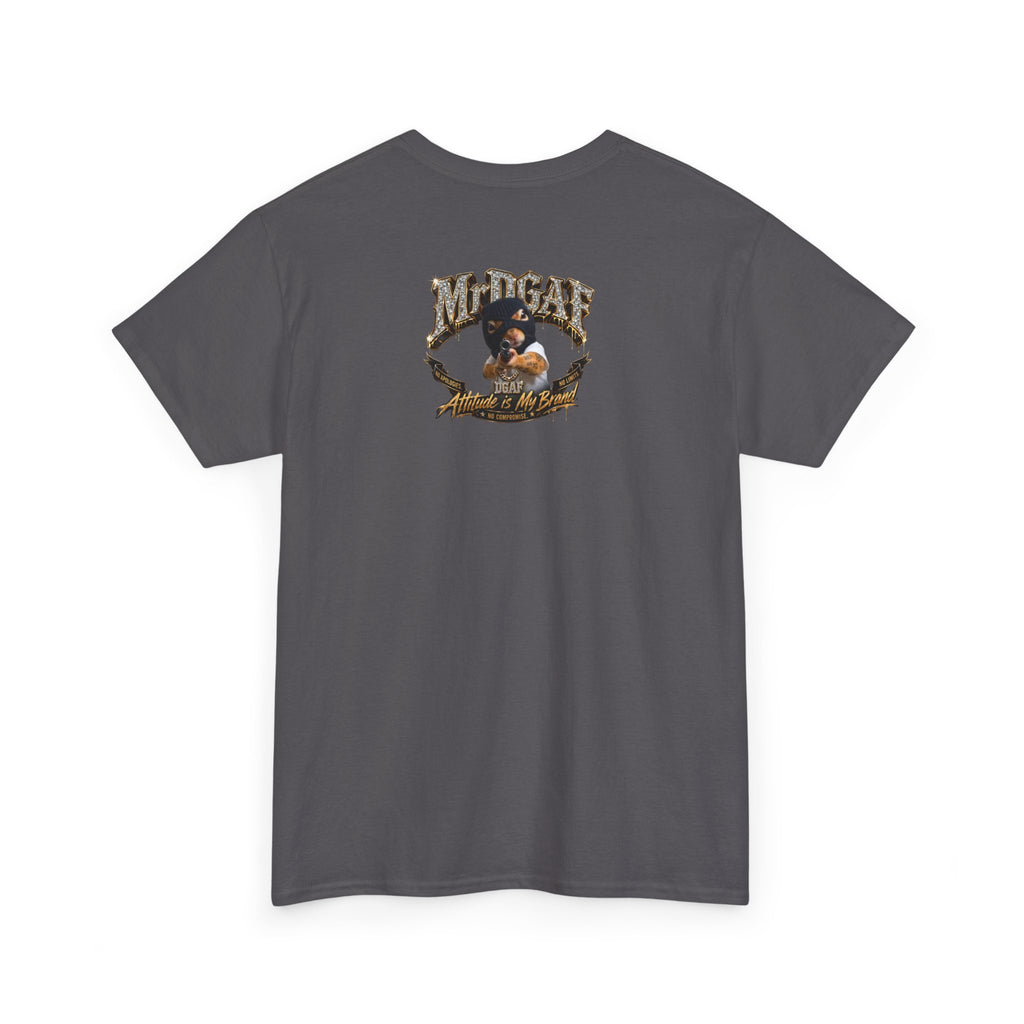 IDGAF Never Will Tee — Bold Rhinestone Text Graphic T‑Shirt