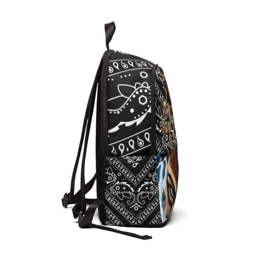 Boys schoolbag Chipmunk Street Art Backpack — Bad to the Bone Bandana Design