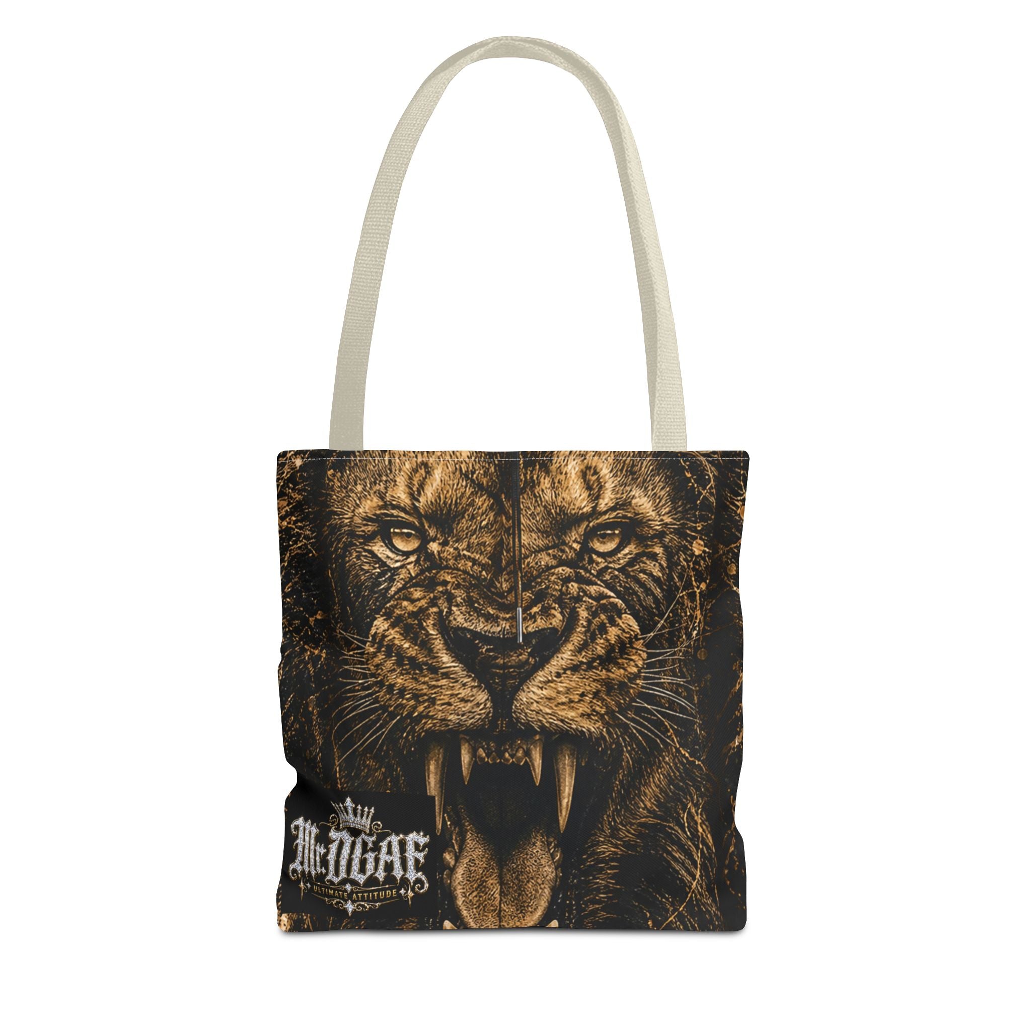 Roaring Lion Tote Bag – Vintage Fierce Animal Print Everyday Tote - mrdgaf.shop
